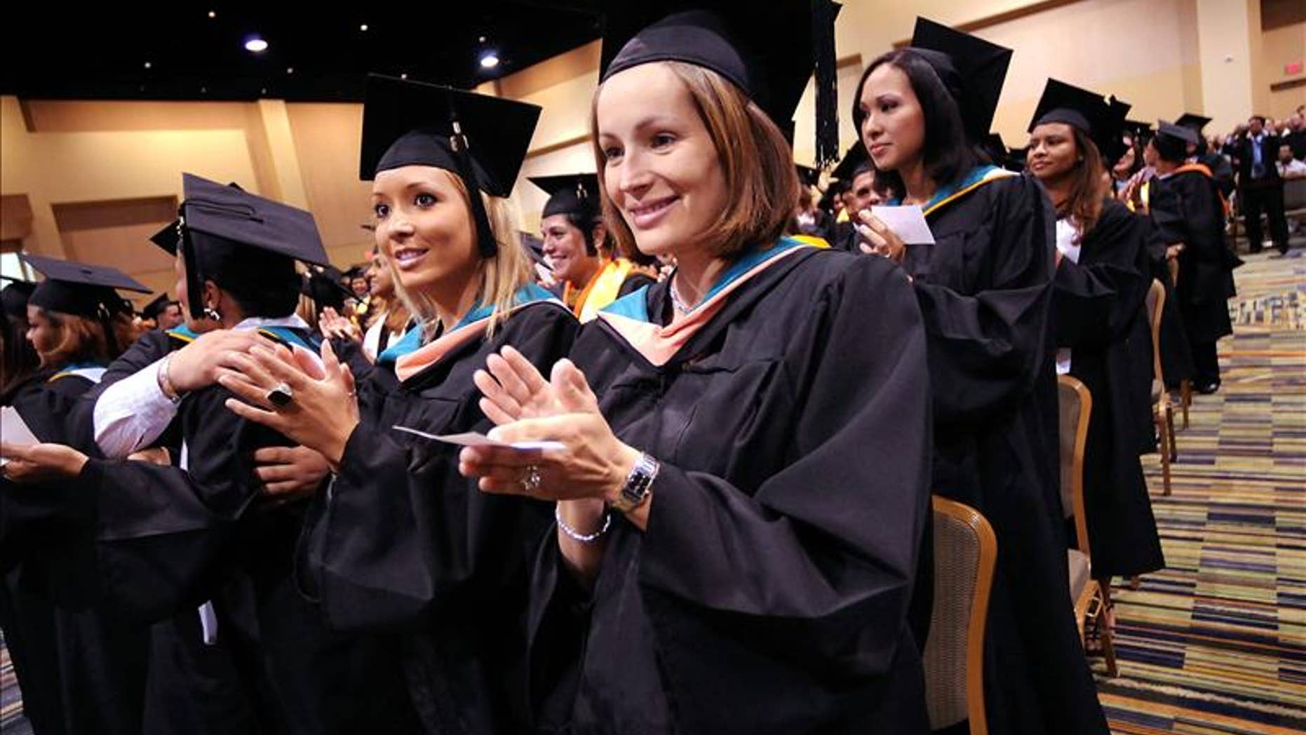 Students at a graduation ceremony in Orlando, Florida.