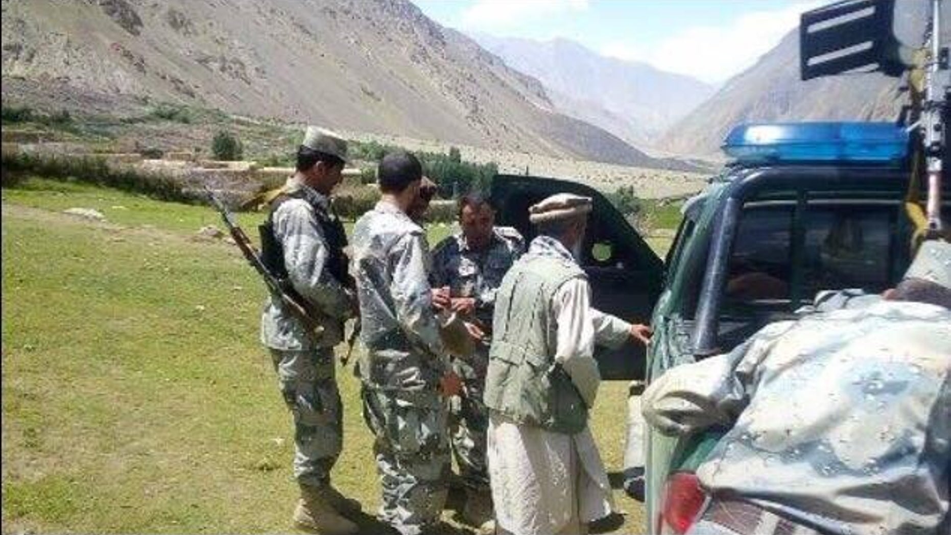 Col. Mohammad Nader and his battalion in Ishkasham this week.