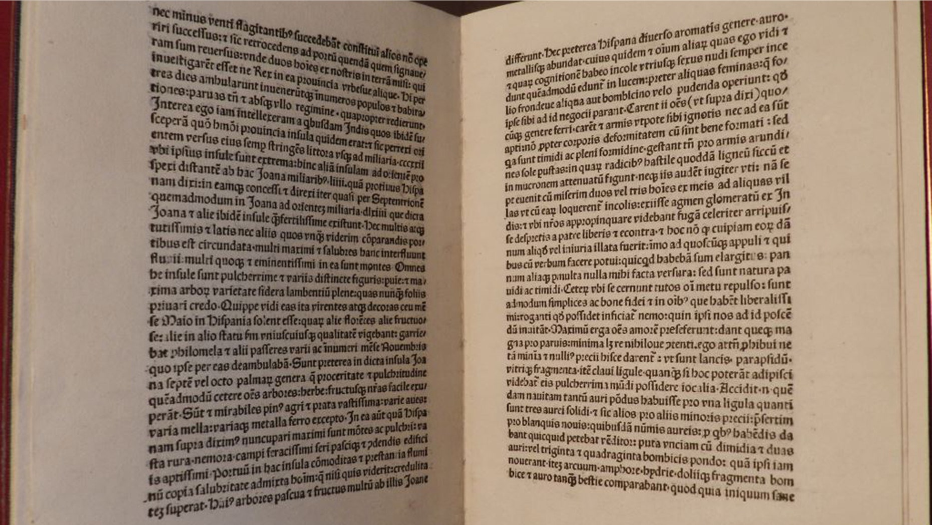 This undated image shows a detail from a letter written in 1493 by Italian explorer Christopher Columbus.