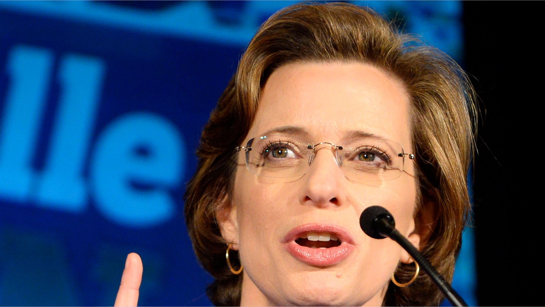 Nov. 4, 2014: Democratic Georgia U.S. Senatorial candidate Michelle Nunn concedes the election to Republican David Perdue during her election night in Atlanta.