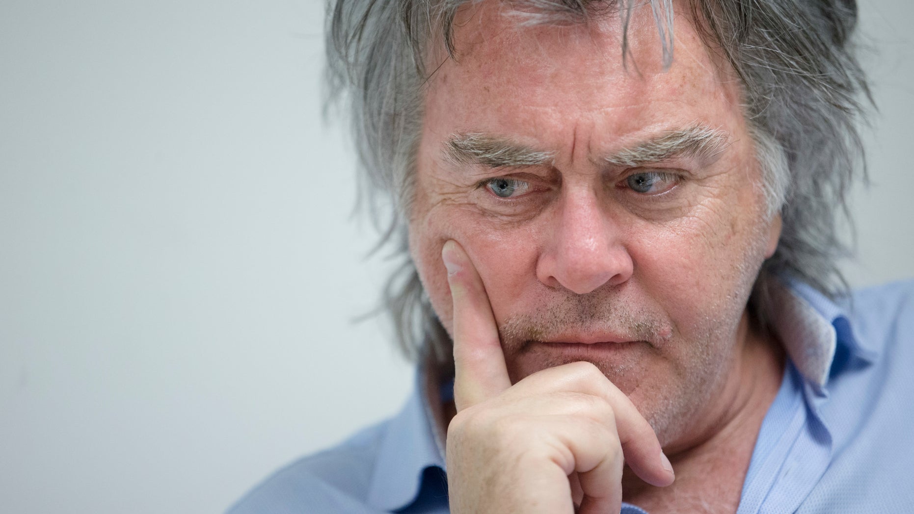 Feb. 19, 2016: Hillsboro, Ohio, Mayor Drew Hastings, who is a veteran standup comedian, pauses during an interview at his office