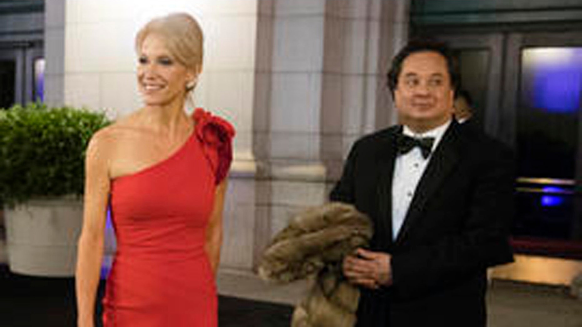 FILE: Jan. 19, 2017: President Trump adviser Kellyanne Conway and husband George Conway, Union Station, Washington, D.C. (Associated Press)