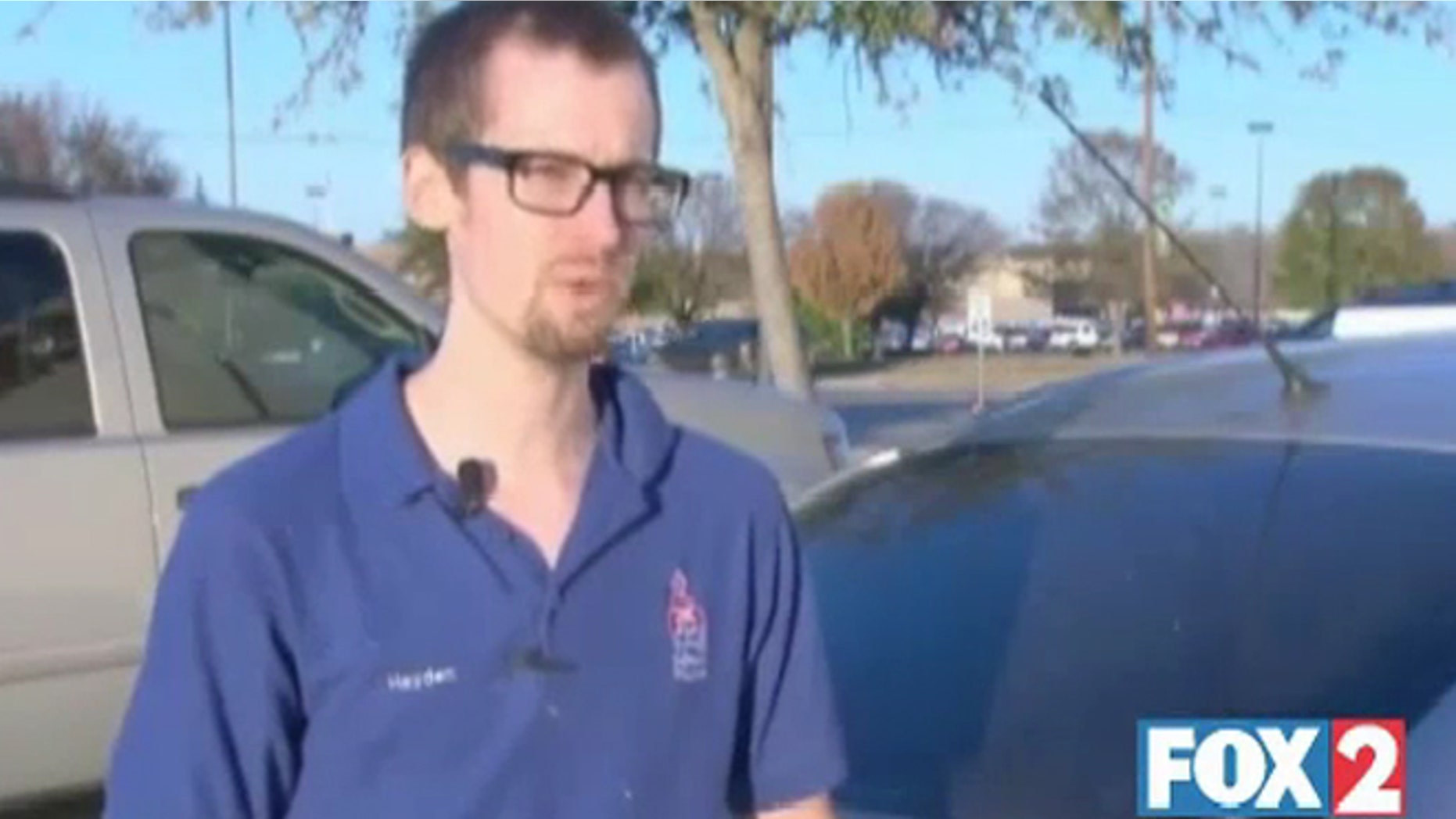 Hayden Carlo said he was brought to tears after an unnamed police officer's kind gesture.