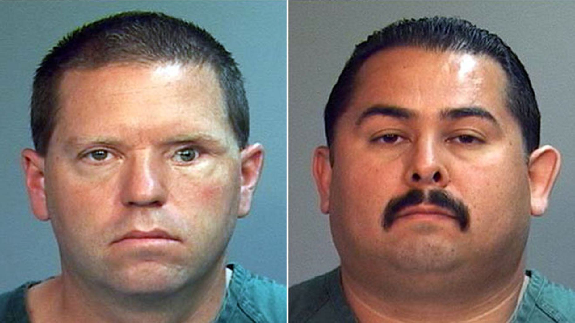 This combo made from file photos provided by the Orange County District Attorney's office shows Fullerton Police Officers Jay Cicinelli, left, and Manuel Ramos.