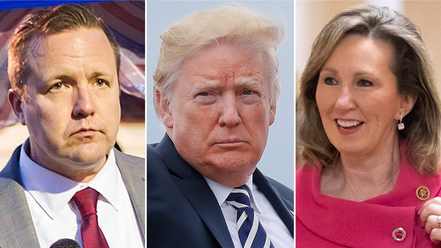 President Trump's proposal to halt pay raises for federal workers drew pushback from Virginia Republicans Corey Stewart, left, a U.S. Senate candidate, and U.S. Rep. Barbara Comstock, who is up for reelection.