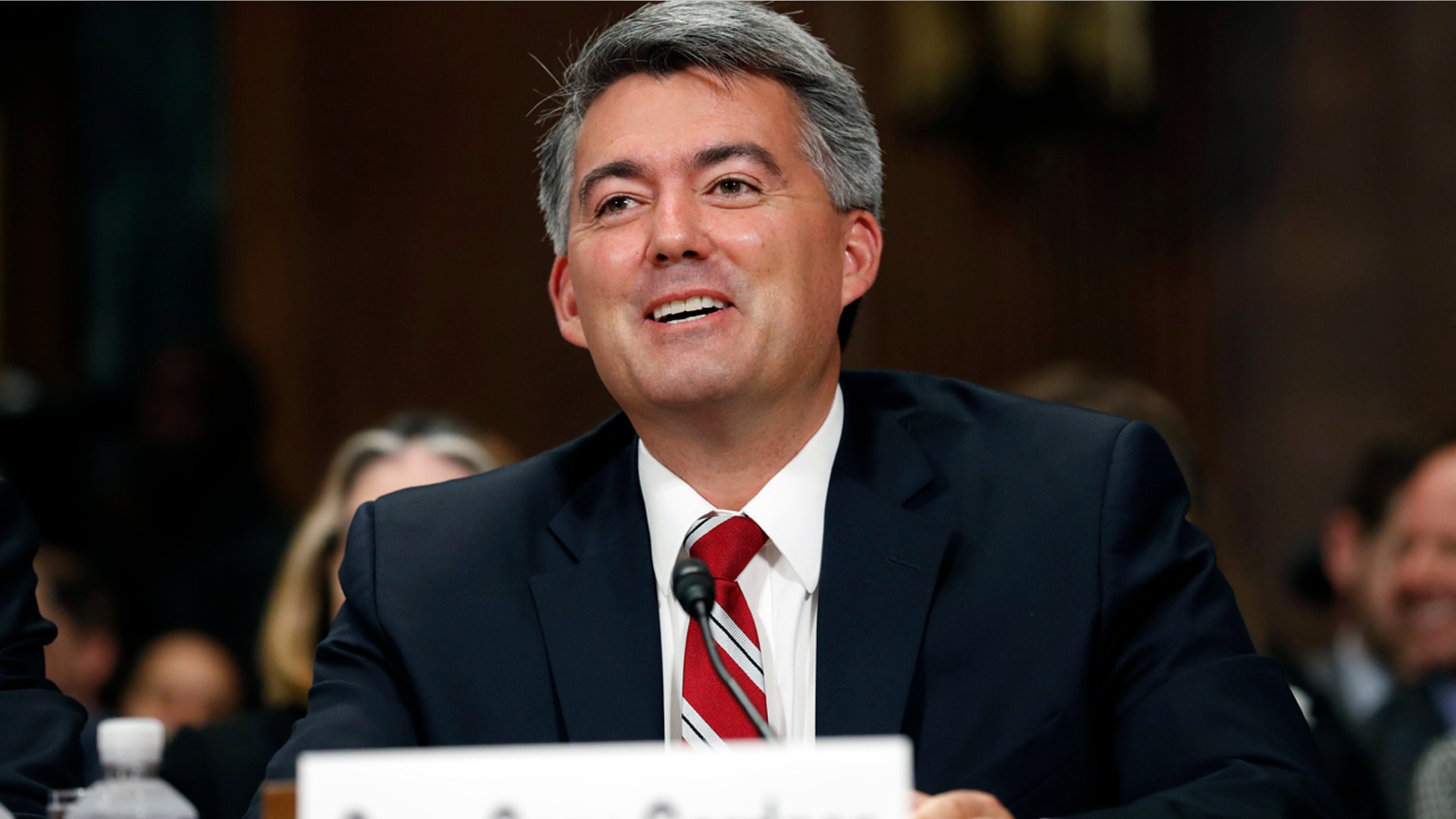 Sen. Cory Gardner, R-Colo., addresses a Senate Judiciary Committee meeting on Capitol Hill this past September.