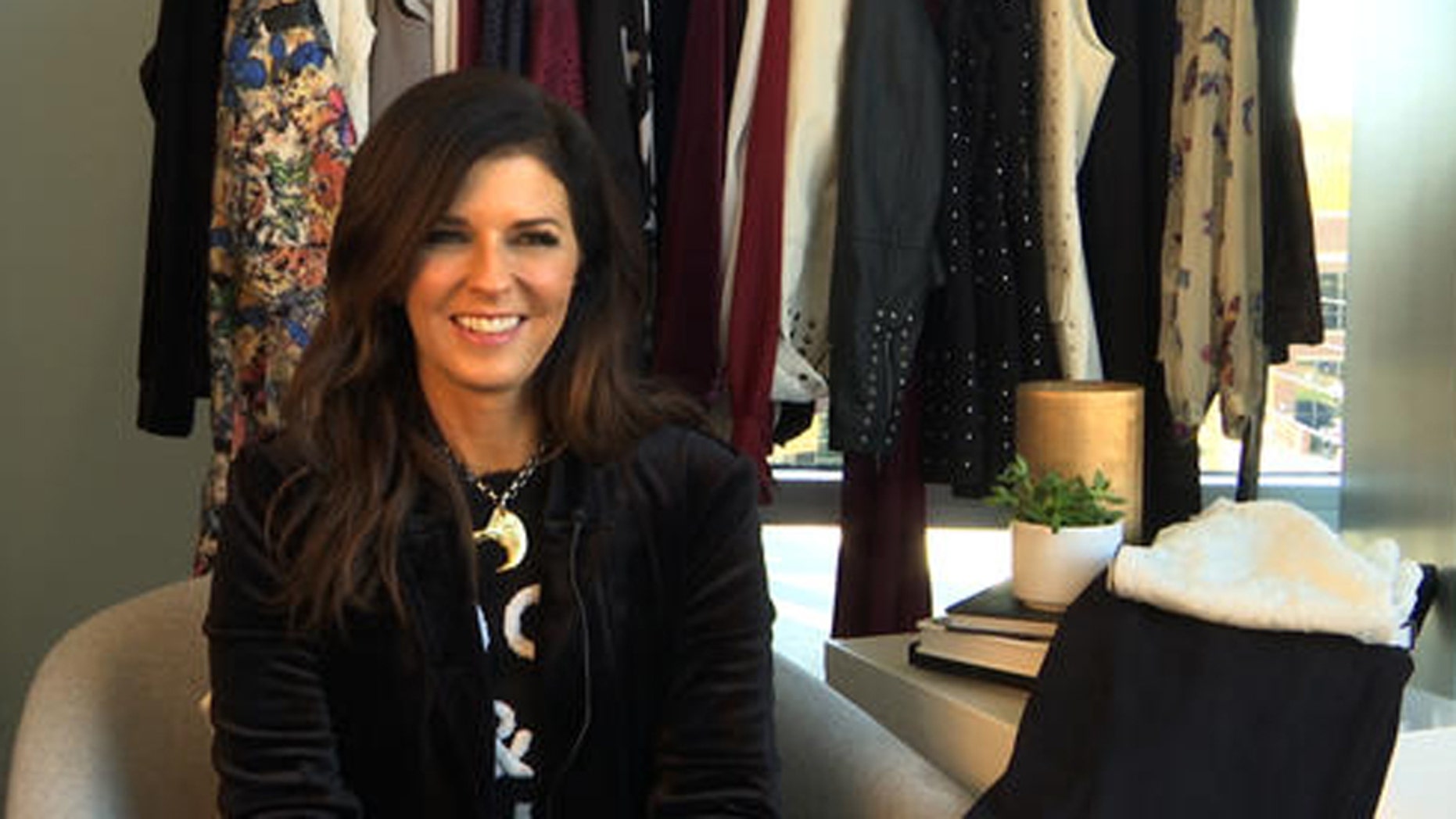 This Nov. 18, 2016 image taken from video shows Karen Fairchild of the country group Little Big Town during an interview in Nashville, Tenn. Fairchild and others are leading a new wave of musical style out of Nashville thats focused on dressing fabulously every day. The Fair Child collection, which launched this year at select Macys stores and online, reflects Fairchilds love of high fashion, vintage clothes and glamour, but tailored to be approachable and affordable. (AP Photo/Kristin Hall)
