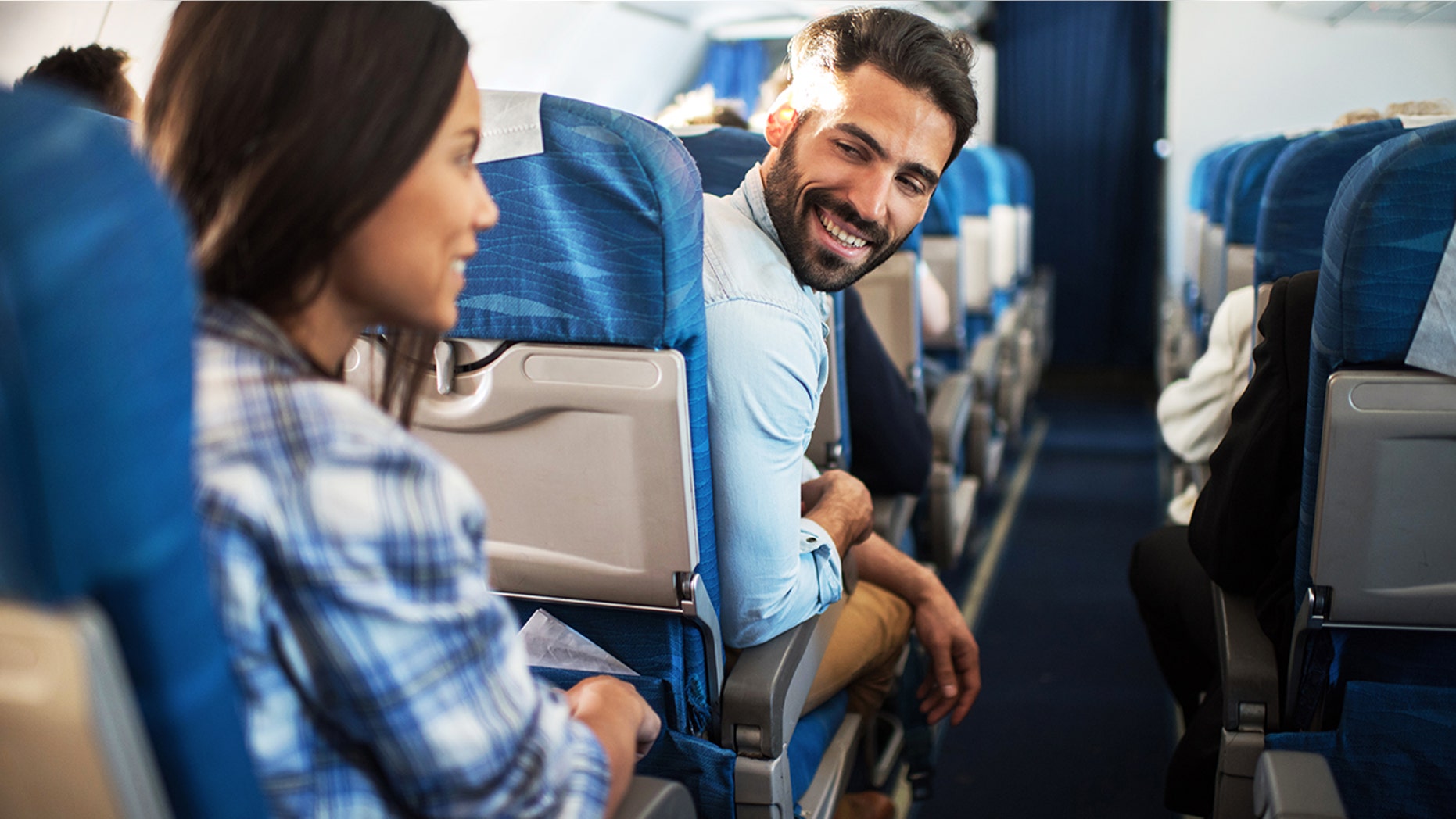 A seat chat feature on some airplanes is like an unofficial in-flight dating app