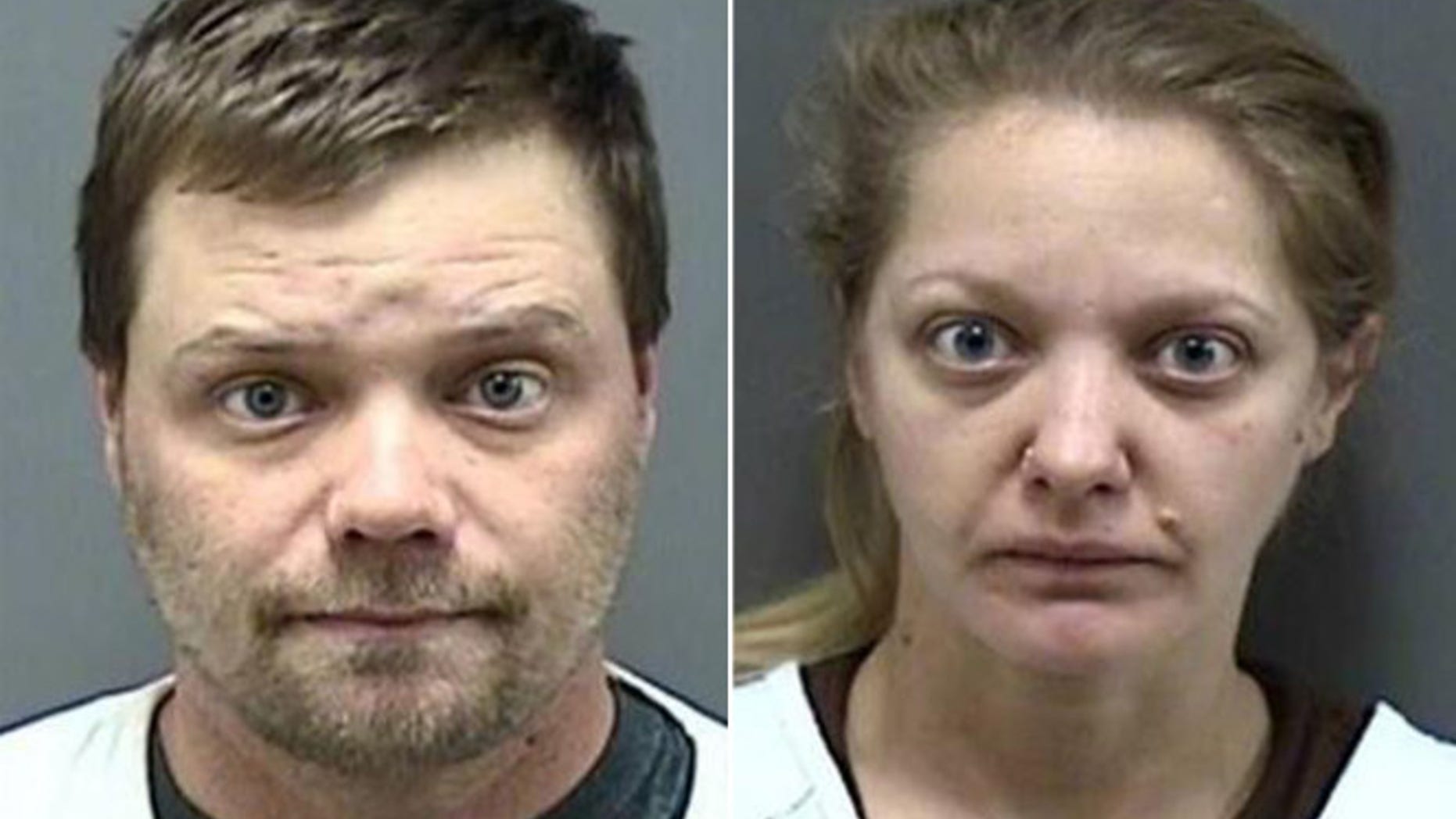 Crystal and Justin Robinson of Wind Lake, Wisconsin were arrested for allegedly attempting to seduce one of their teen babysitters, officials said. (The Rancine County Sheriff’s Office.)