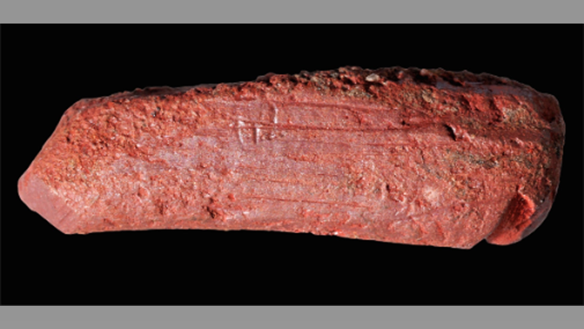 The crayon revealed a sharpened end. (Credit: Paul Shields/University of York)