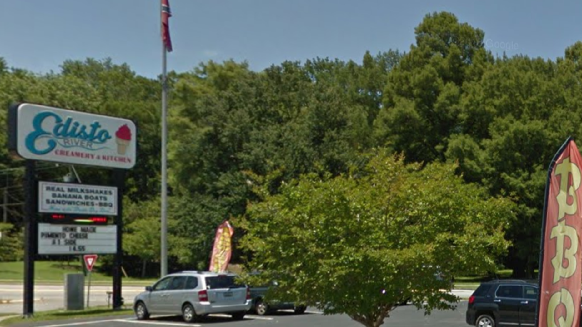 Tommy Daras, who owns the Edisto River Creamery in Orangeburg, SC, said he cannot remove the Confederate flag that flies over his establishment.