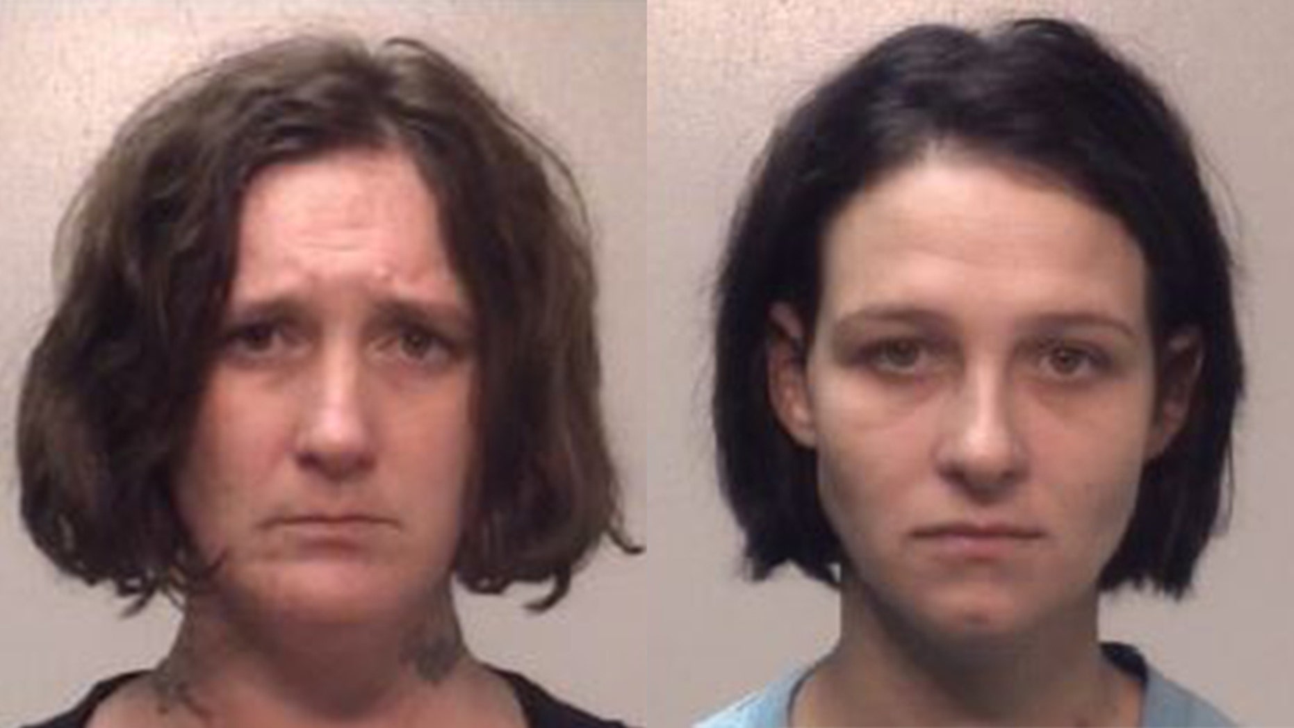Emma Nolan, left, and Brenda Gaddy, right, were arrested after Nolan's 12-year-old daughter was found with a tattoo.