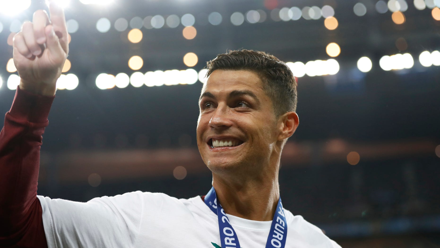 Football Soccer - Portugal v France - EURO 2016 - Final - Stade de France, Saint-Denis near Paris, France - 10/7/16
Portugal's Cristiano Ronaldo celebrates after winning Euro 2016
REUTERS/Carl Recine
Livepic - RTSH9GH