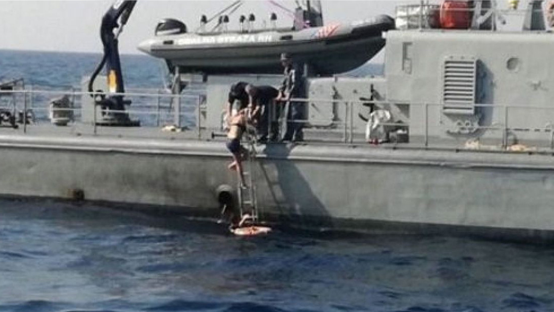 A British cruise passenger was rescued after falling into the sea from a cruise ship off the coast of Croatia.
