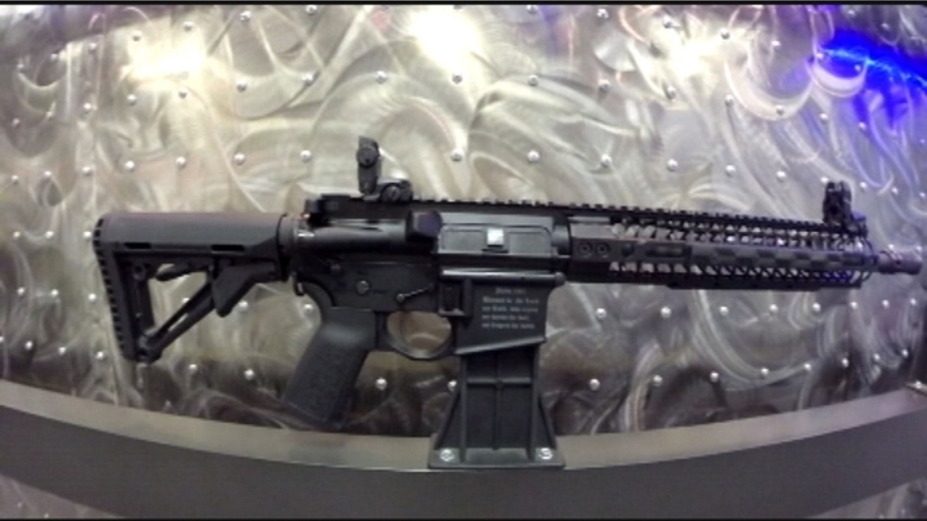 Photo shows the new Crusader AR-15 weapon from Spike's Tactical.(WOFL-TV)
