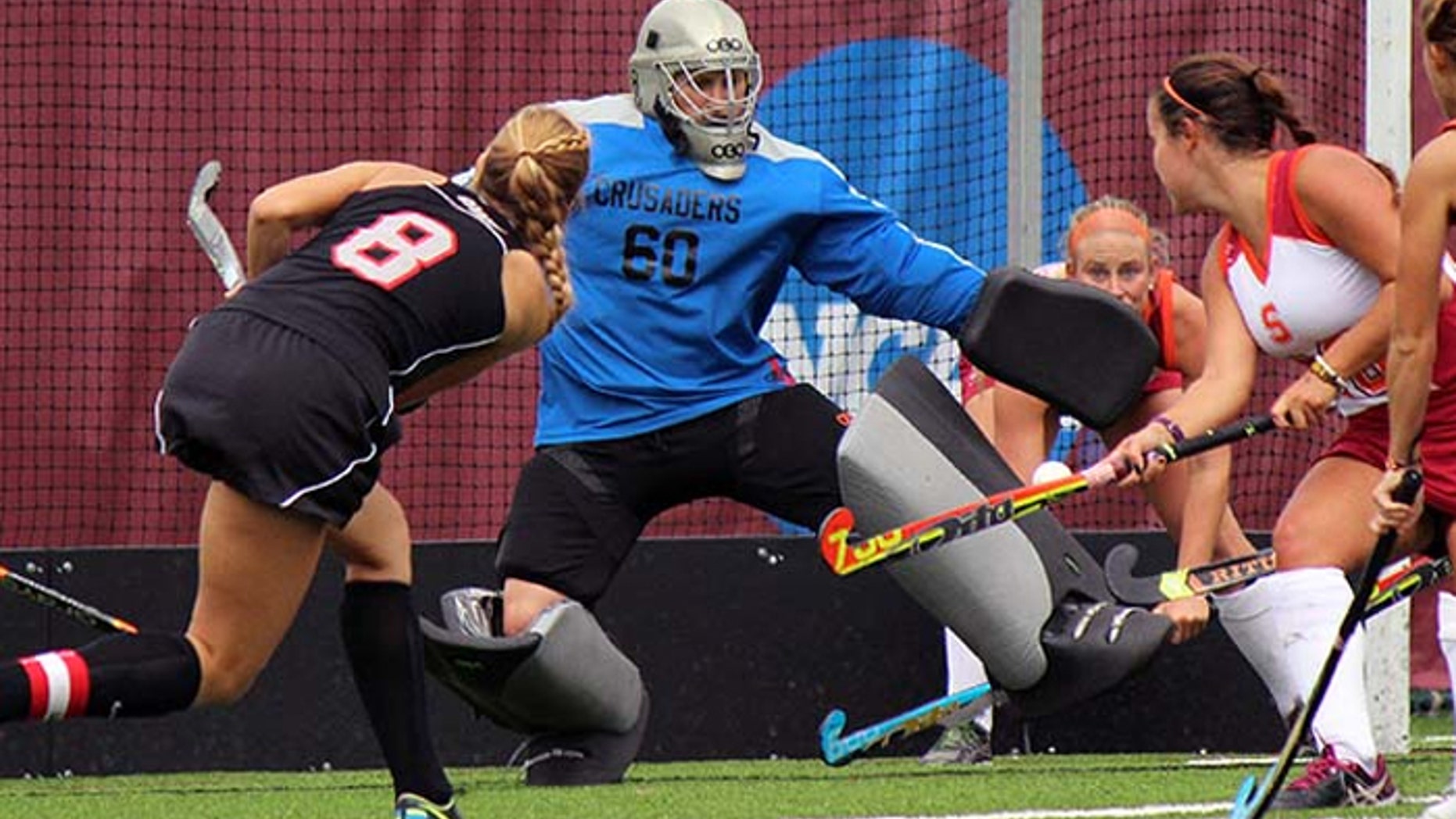 Susquehanna University goalkeeper Alyssa Rothman (60) proudly sports the "Crusaders" name on her jersey. (Susquehanna University)