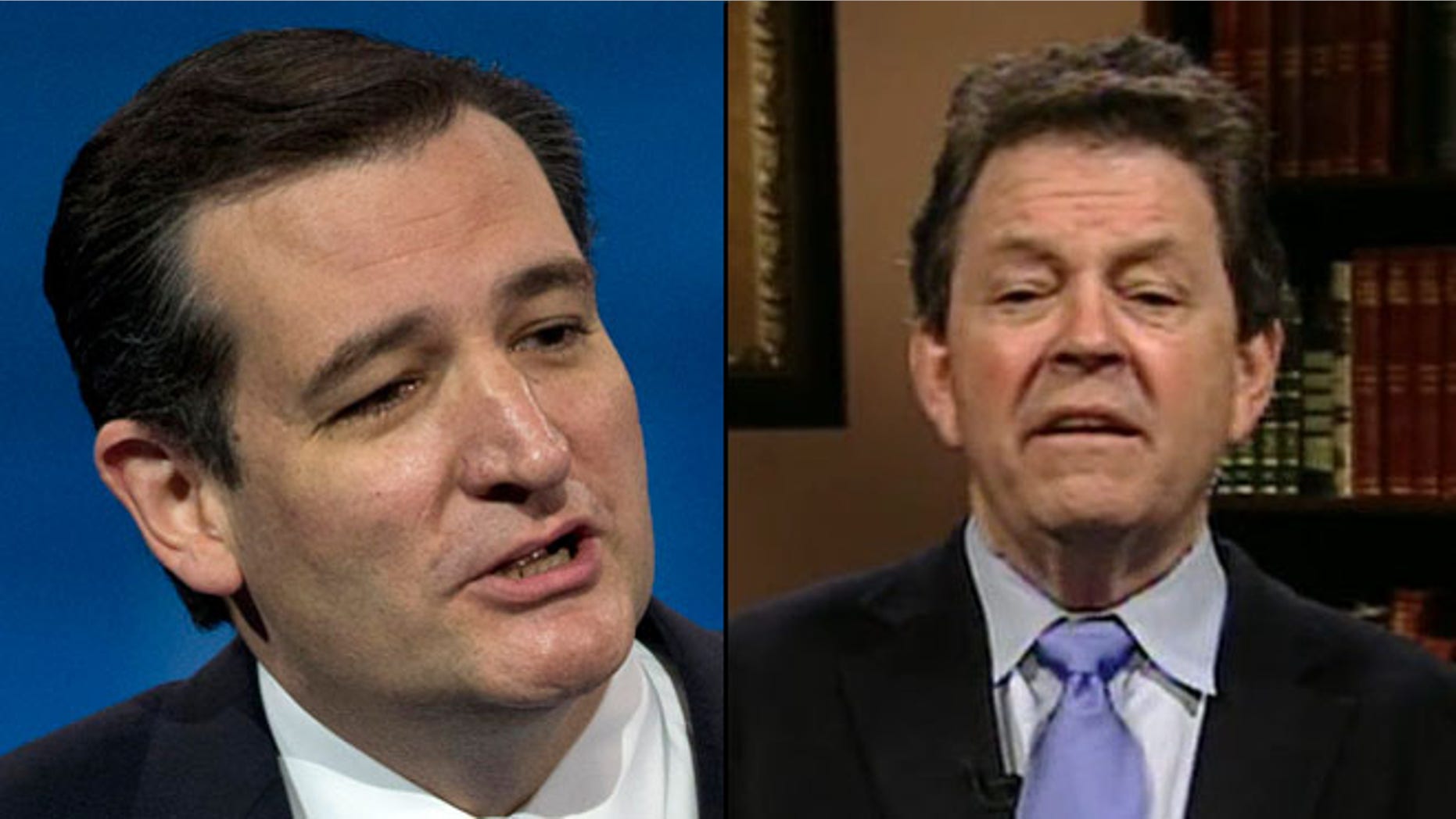 Shown here are Sen. Ted Cruz, R-Texas, left, and economist Art Laffer.