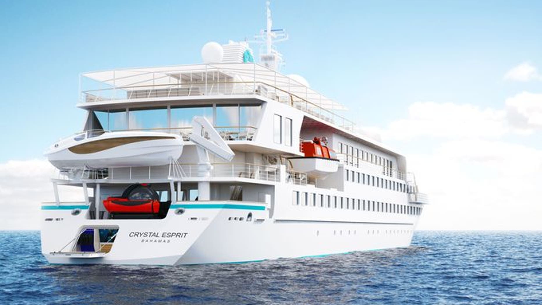 The new luxury yacht Crystal Esprit will have room for just 62 passengers.