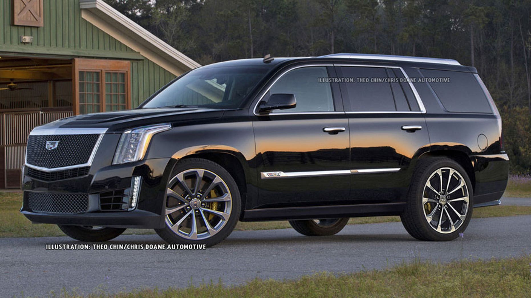 Speculative rendering of Cadillac Escalade-V