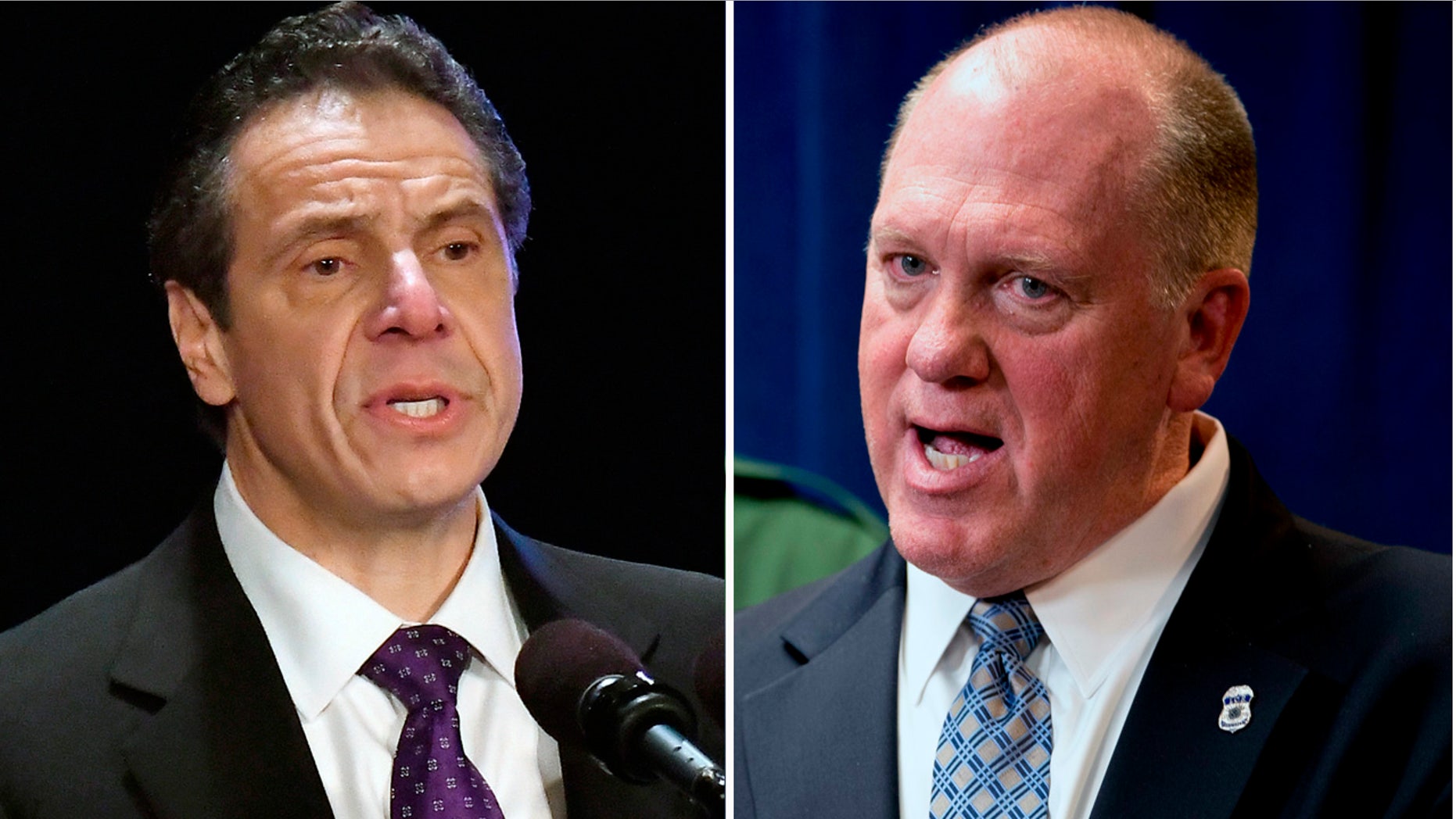 New York Gov. Andrew Cuomo, left, and ICE Deputy Director Thomas Homan