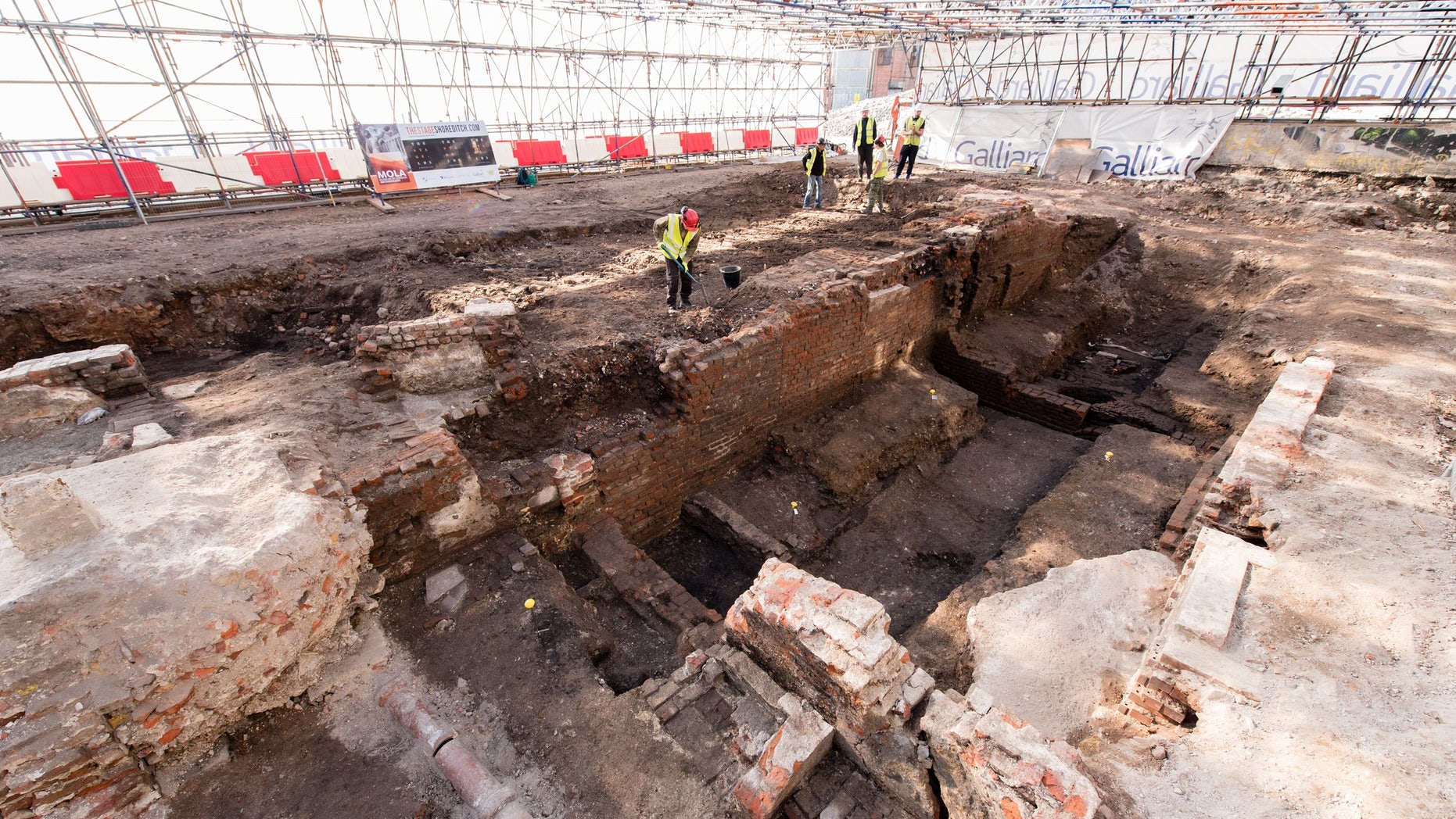 The newly excavated Curtain Theatre may be one of the earliest purpose-built theaters built in London.