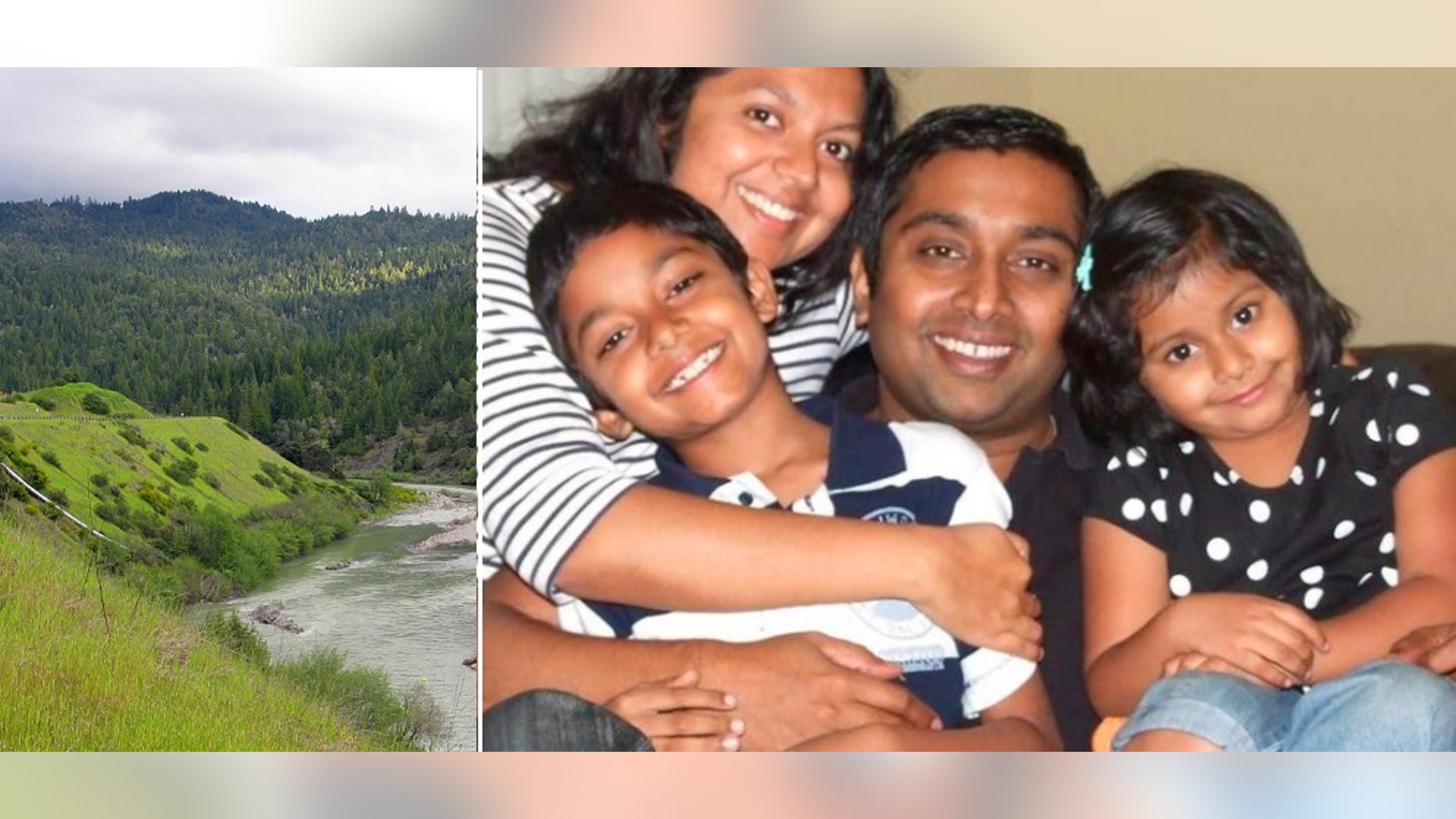 A family of four is missing in California, and authorities fear they may have driven into the Eel River while on a road trip.