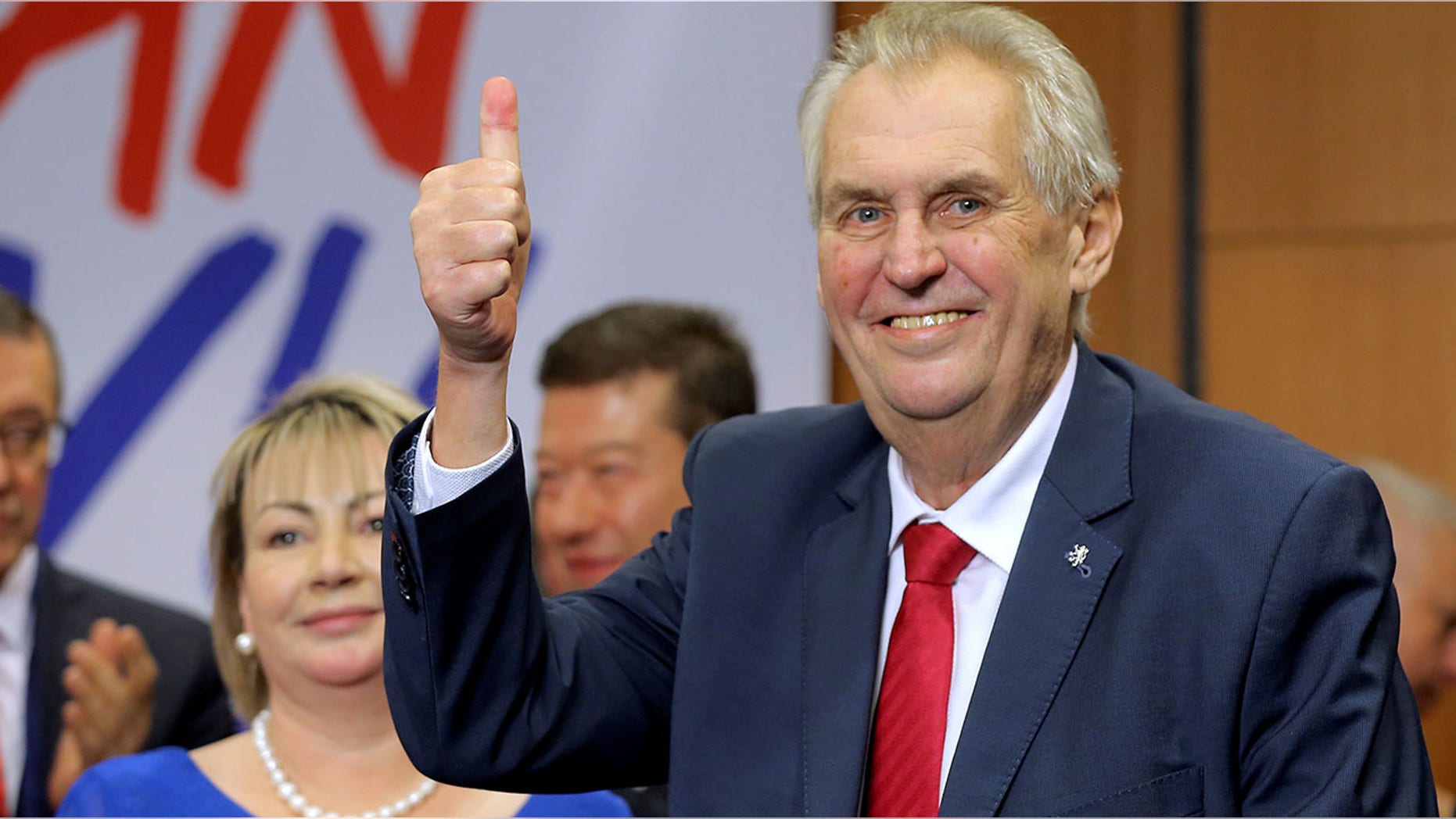 Czech President Milos Zeman defeated challenger Jiri Drahos in a presidential runoff Saturday.