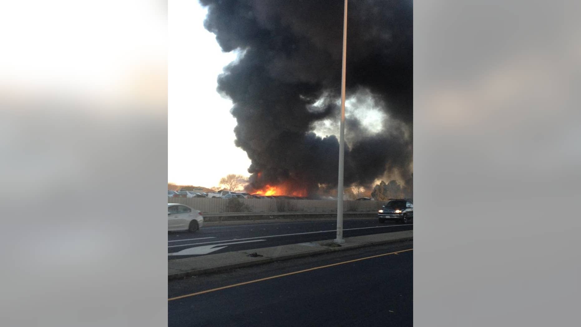 The scene of the fire in Richmond.