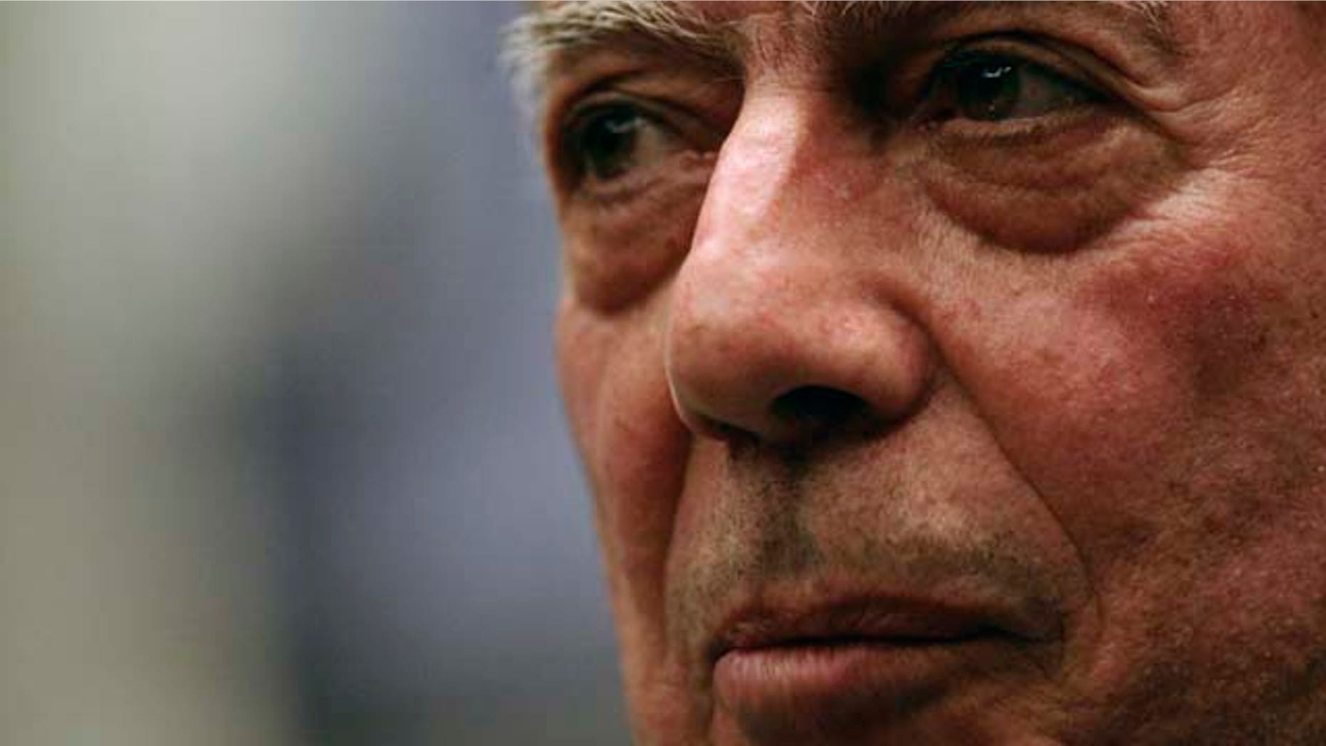 FILE - Peruvian writer Mario Vargas Llosa speaks during a news conference at the International Book Fair in Guadalajara, Mexico, in this Dec. 4, 2009 file photo. Mario Vargas Llosa won the 2010 Nobel Prize in literature Thursday Oct. 7, 2010. (AP Photo/Carlos Jasso, File)