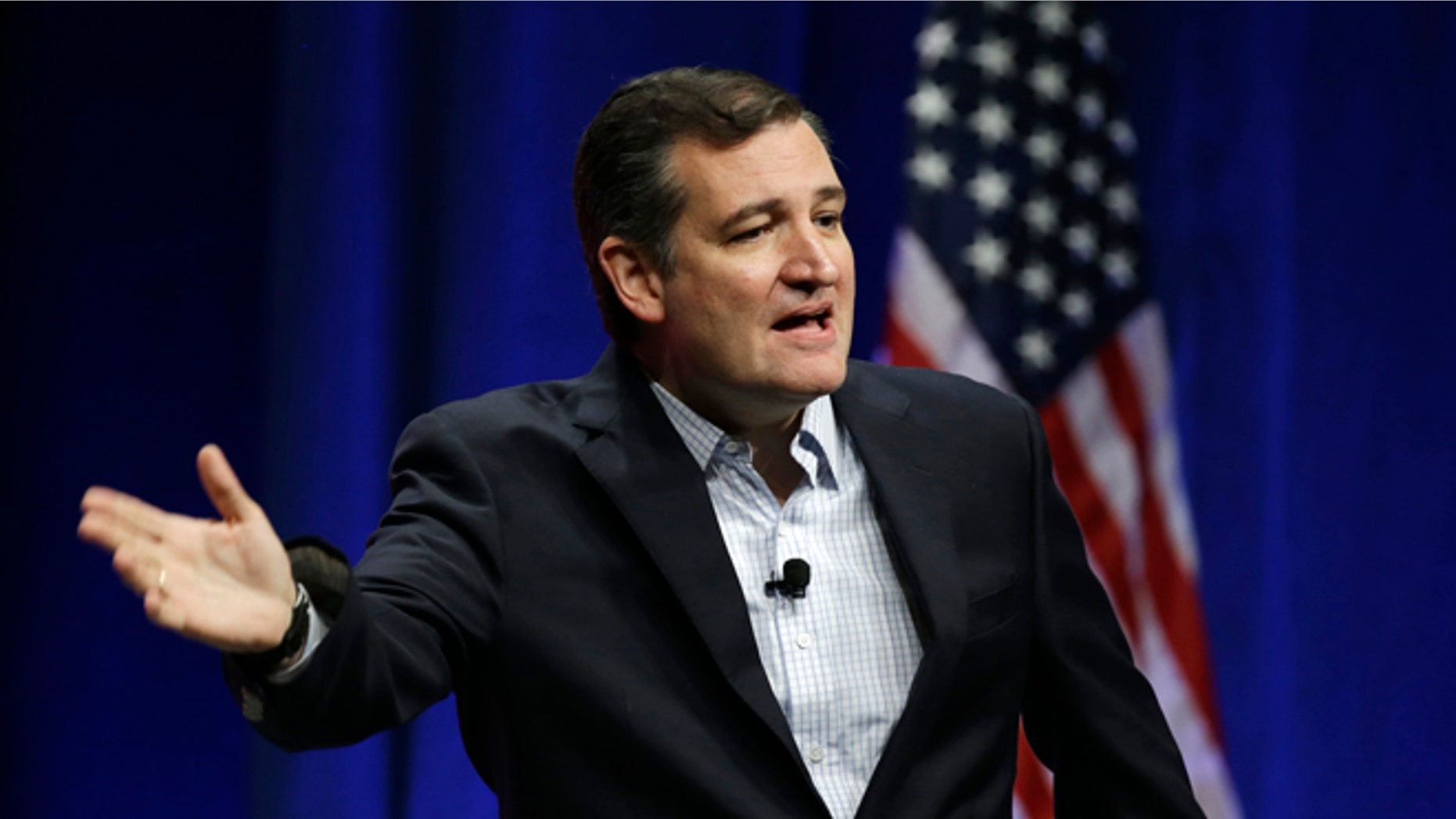 Sen. Ted Cruz addresses the Sunshine Summit in Orlando, Fla., Friday Nov. 13, 2015.