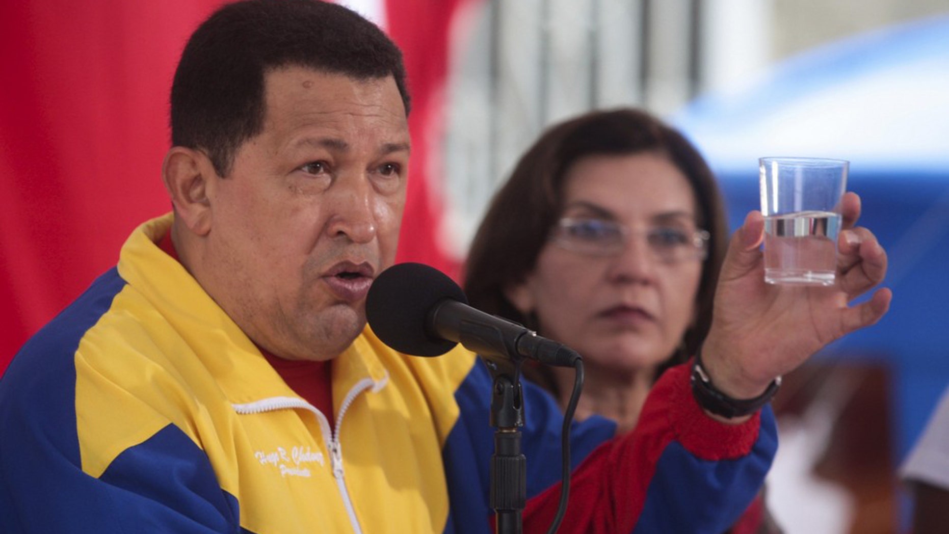 March 22, 2011: Hugo Chavez attends an event to mark to World Water Day in Caracas, Venezuela.