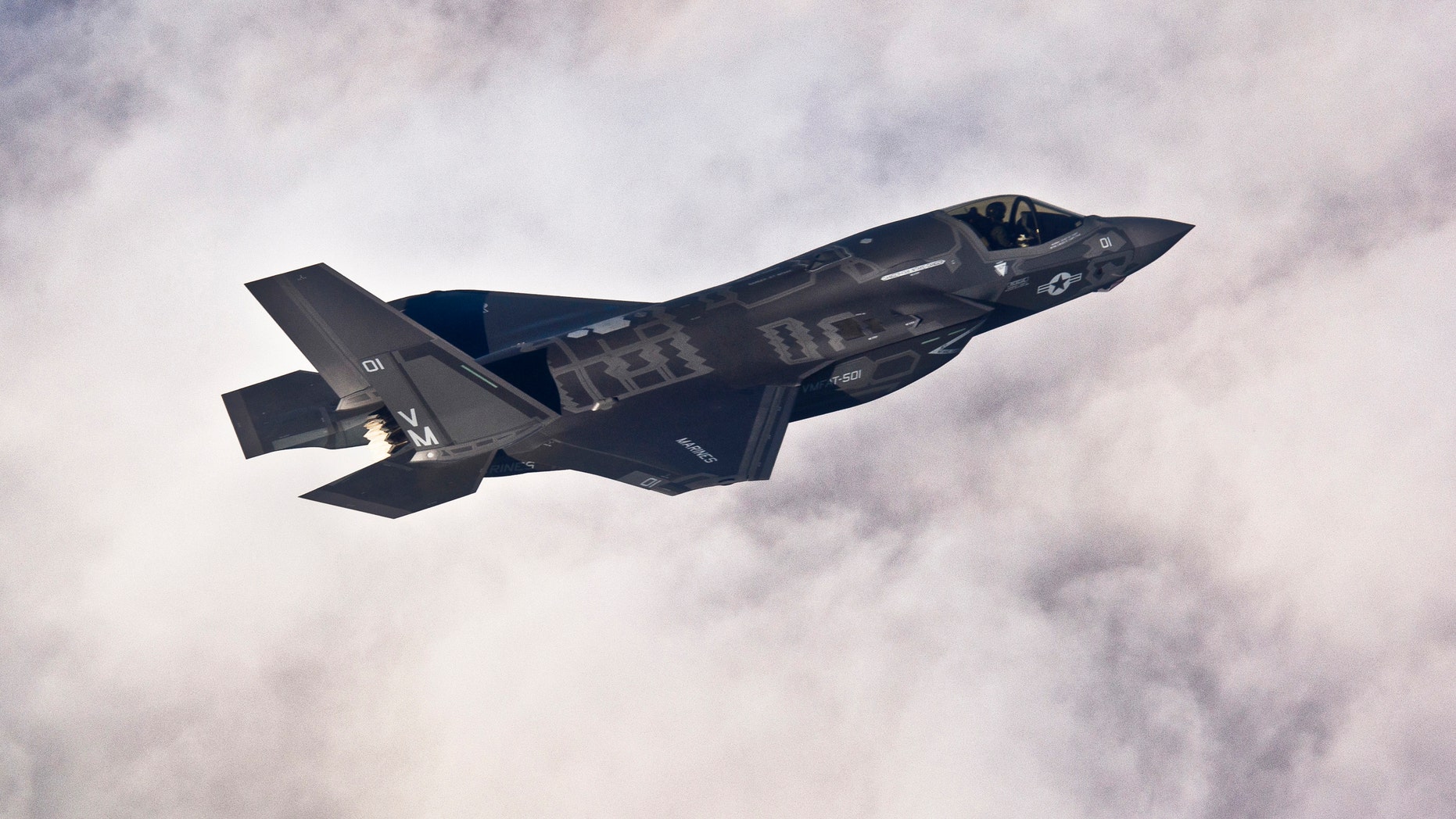 A Lockheed Martin F-35B Lightning II joint strike fighter flies toward its new home at Eglin Air Force Base, Florida in this U.S. Air Force picture.