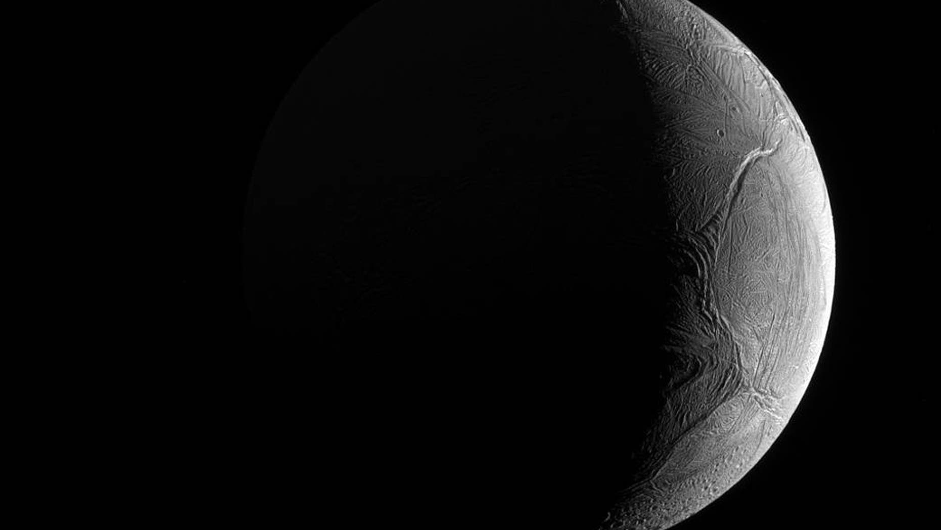 Don't judge a planet by its exterior because this moon of Saturn may just hold the potential for life within its icy shell. The Cassini spacecraft captured this image November 27, 2016 using its narrow-angle camera.