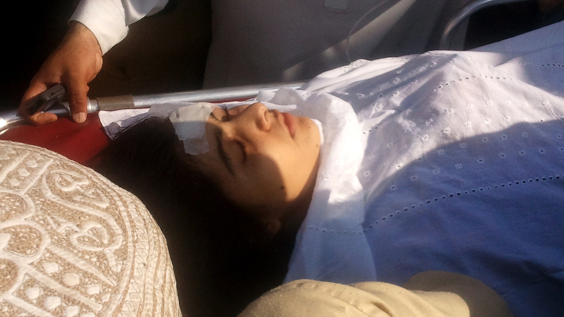 Oct. 9, 2012: A wounded Pakistani girl, Malala Yousufzai, is moved to a helicopter to be taken to Peshawar for treatment in Mingora, Swat Valley, Pakistan.