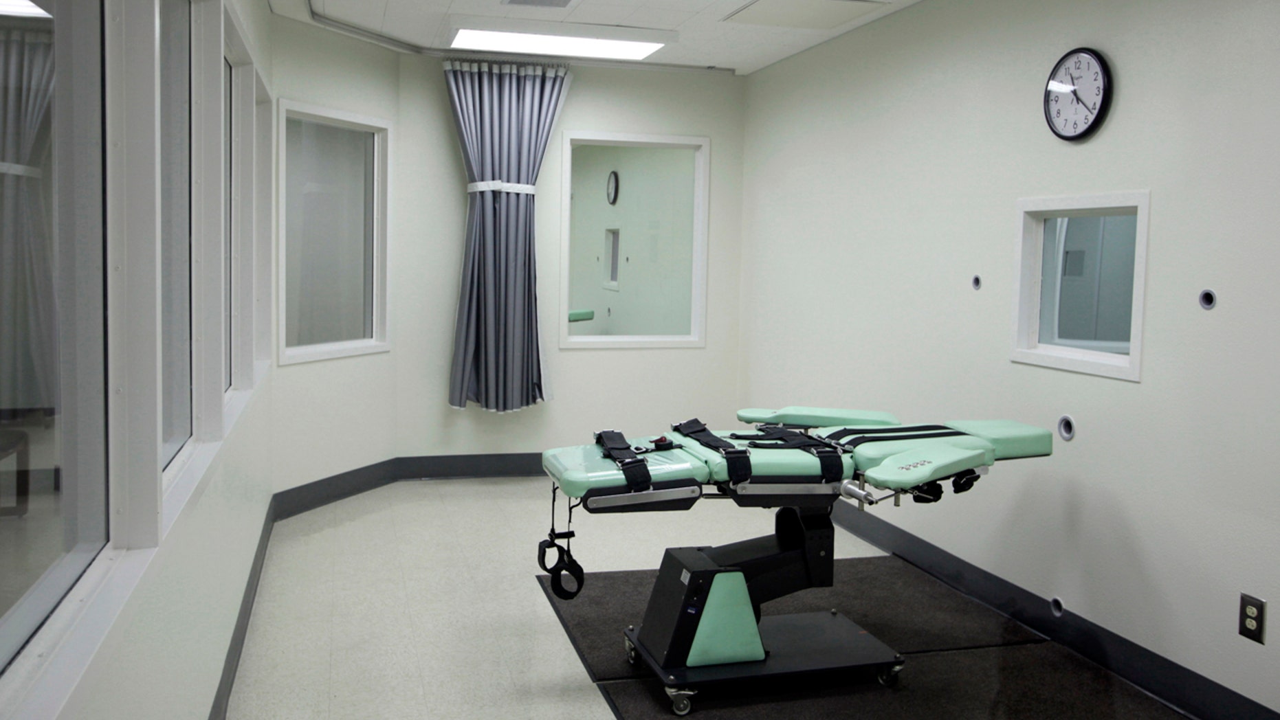 This Sept. 21, 2010 file photo shows the interior of the lethal injection facility at San Quentin State Prison in San Quentin, Calif.