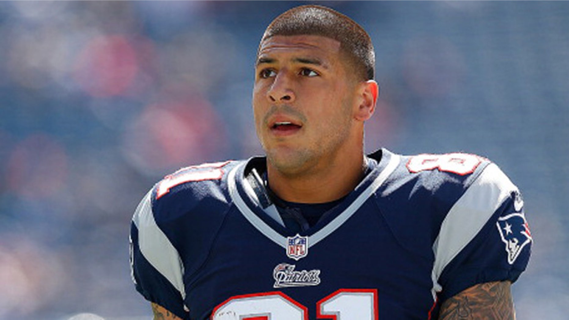 FOXBORO, MA - SEPTEMBER 16: Aaron Hernandez #81 of the New England Patriots practices before a game against the Arizona Cardinals at Gillette Stadium on September 16, 2012 in Foxboro, Massachusetts.