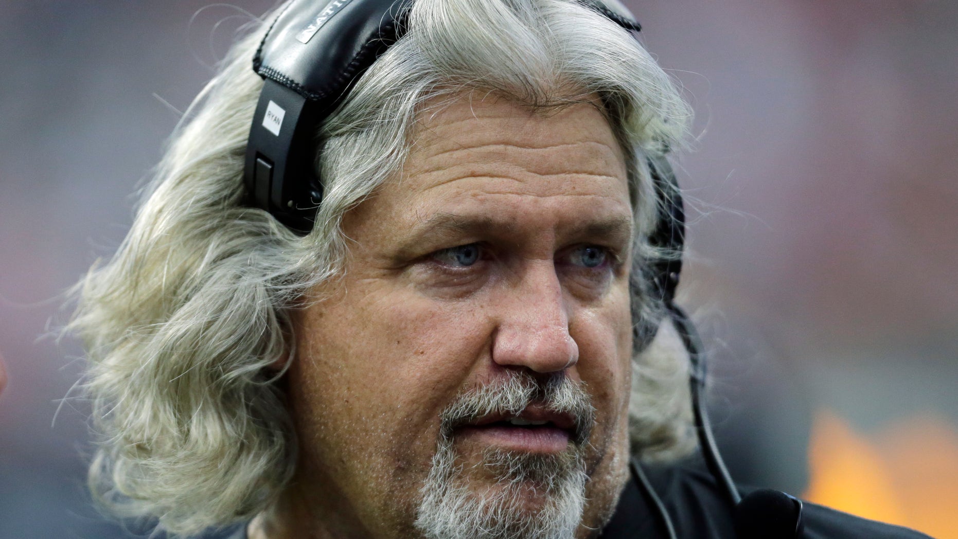 FILE - In this Aug. 25, 2013, file photo, New Orleans Saints defensive coordinator Rob Ryan looks from the sideline during the second half of a preseason NFL football game against the Houston Texans in Houston. Ryan says his verbal commitment to take a job with the St. Louis Rams was made hastily while he was still upset over his firing in Dallas. (AP Photo/Eric Gay, File)