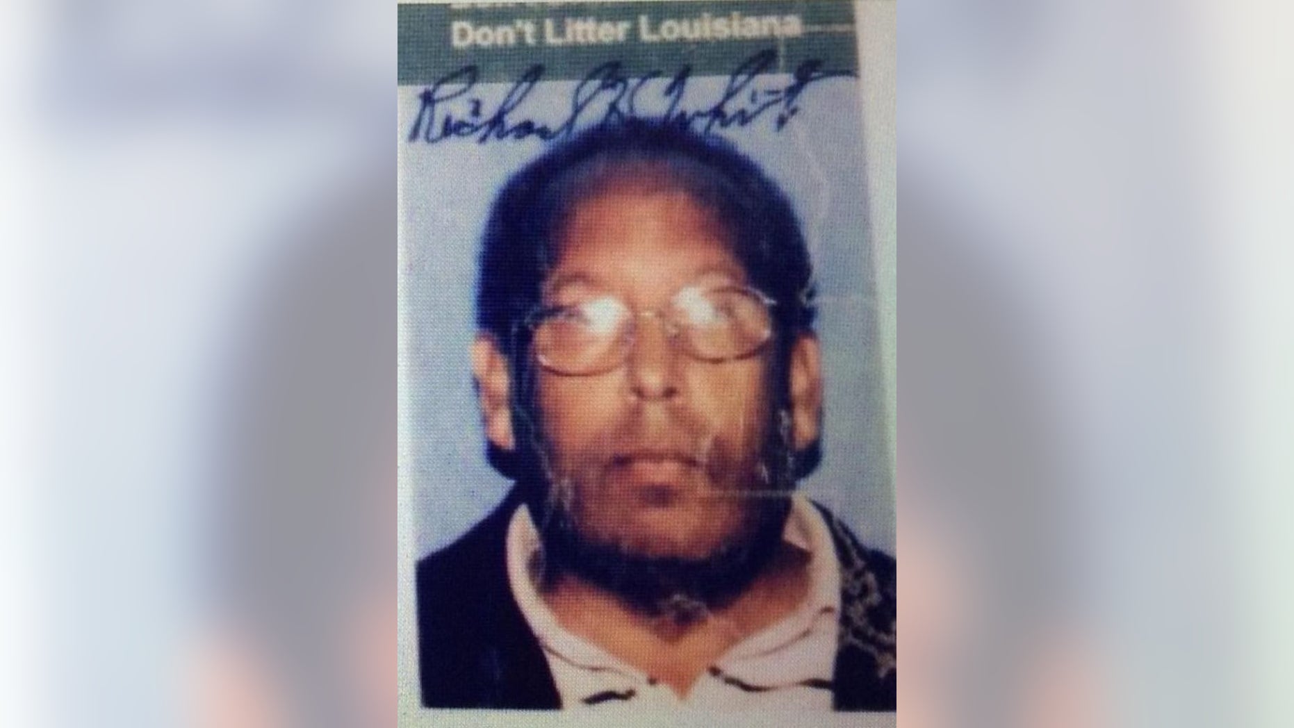This drivers license image released by the Jefferson Parish Sheriff's Office shows Richard White. The Jefferson Parish Sheriff's office said in a statement that 63-year-old White was pronounced dead Saturday, March 21, 2015, at a local hospital. Sheriff Newell Normand said White — who was shot three times by one of Normand's lieutenants Friday after approaching a security checkpoint at New Orleans' international airport, spraying insecticide and brandishing a machete — was also carrying a bag loaded with six Molotov cocktails: six Mason jars with cloth wicks soaked in gasoline. (AP Photo/Jefferson Parish Sheriff's Office)