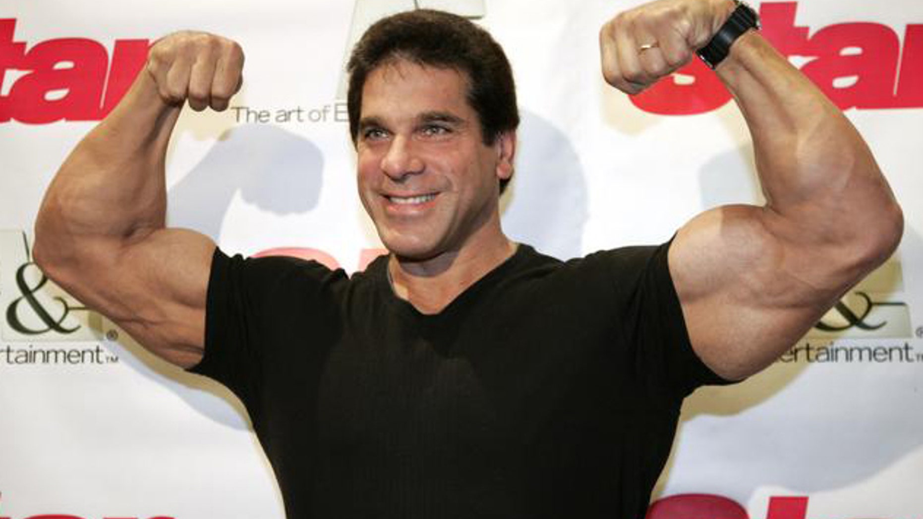 Lou Ferrigno, star of the original "Incredible Hulk" television series, poses for photographers while attending the viewing of the reality television show "Growing up Gotti" Tuesday, July 27, 2004 in New York. (AP Photo/Julie Jacobson)