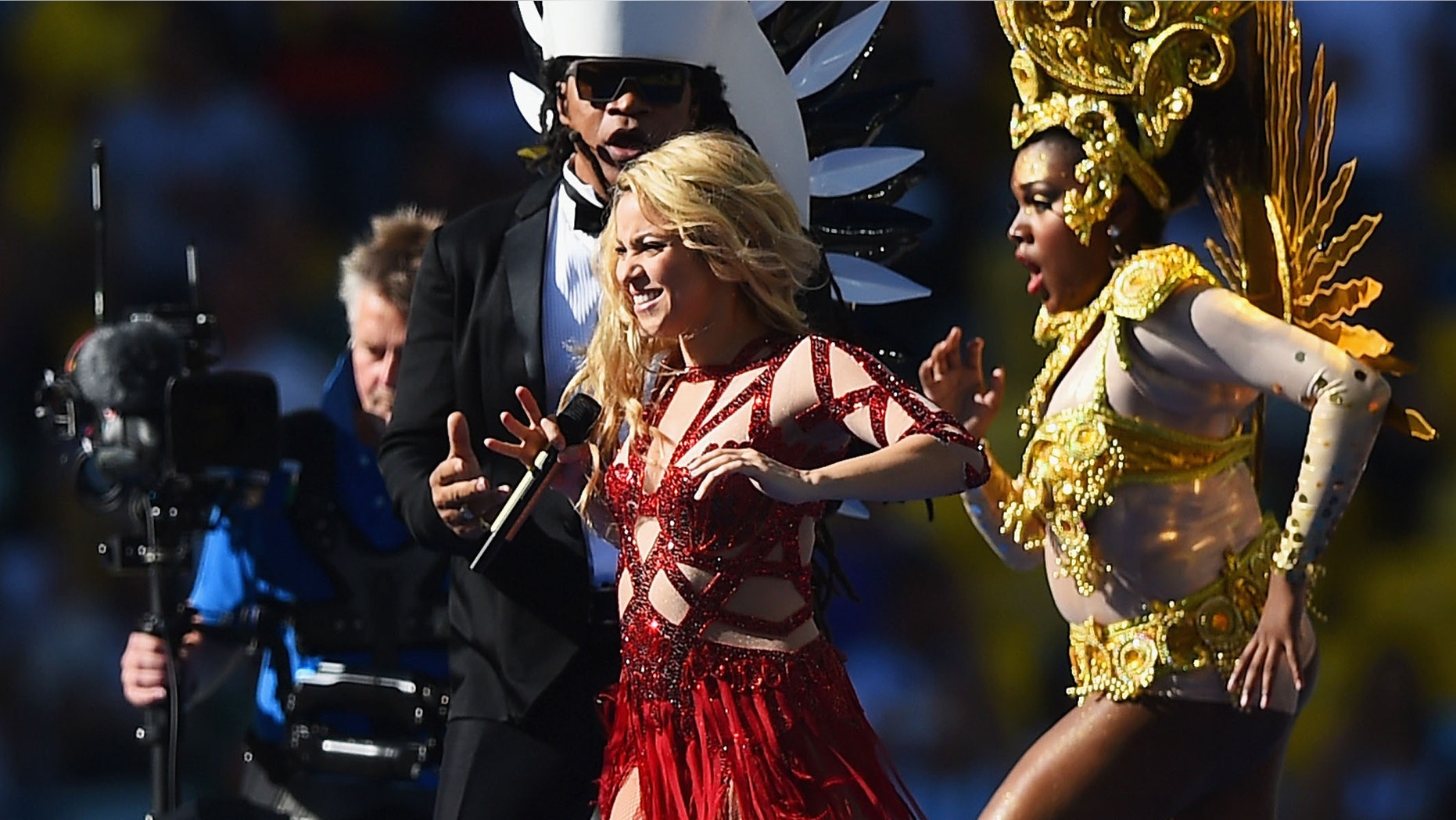 Shakira during the closing ceremony of the 2014 World Cup Brazil Final on July 13, 2014 in Rio de Janeiro, Brazil.
