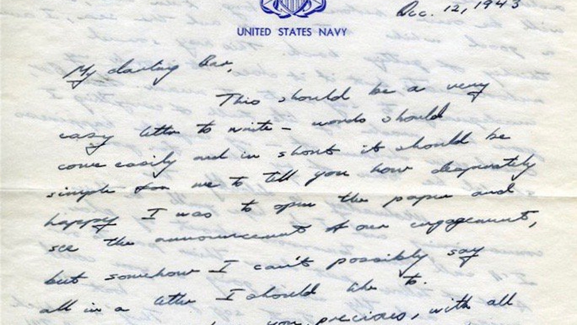 Former President George H.W. Bush sent Barbara a love letter that she kept in her scrapbook.