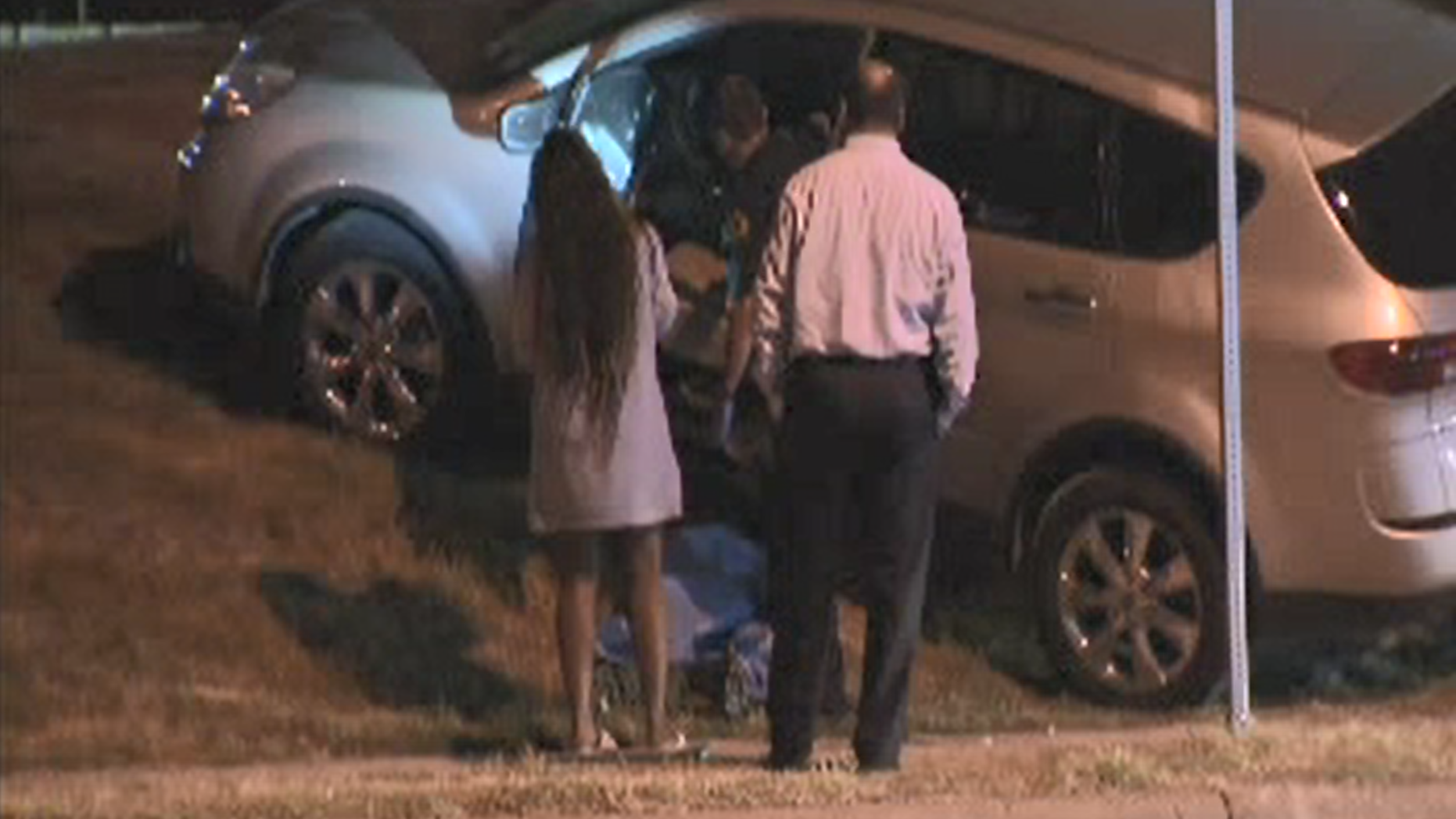 A mother shot a man in the face after the suspect jumped into her car while her two kids were sitting in the vehicle, police said.