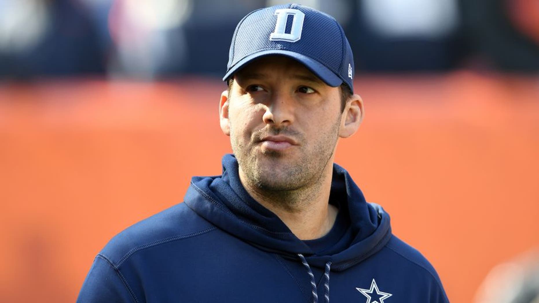 CLEVELAND, OH - NOVEMBER 06: Tony Romo #9 of the Dallas Cowboys looks on from the sideline in the first half against the Cleveland Browns at FirstEnergy Stadium on November 6, 2016 in Cleveland, Ohio. (Photo by Jason Miller/Getty Images)