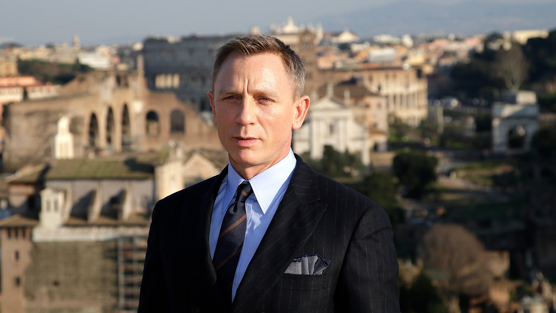 February 18, 2015. Daniel Craig poses during a photo call for the new James Bond film "Spectre" in downtown Rome.