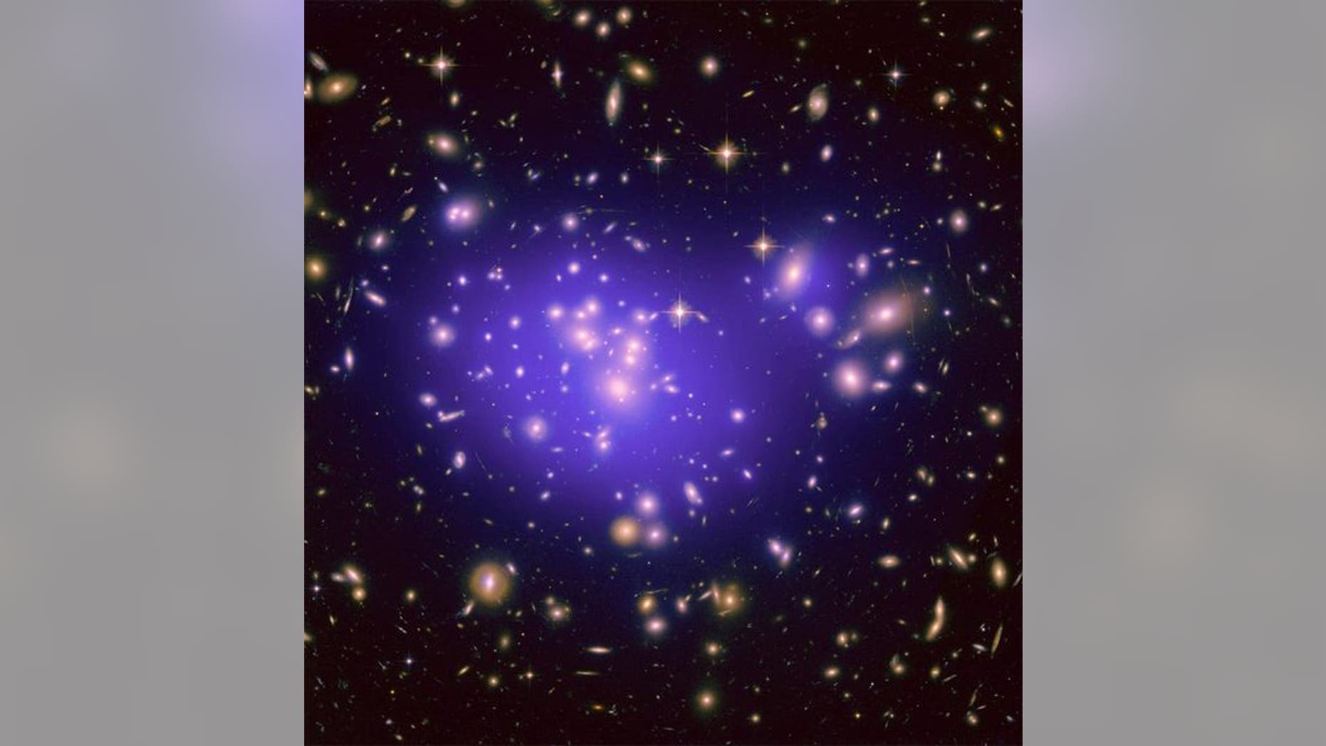 The galaxy cluster Abell 1689 is famous for the way it bends light in a phenomenon called gravitational lensing. A new study of the cluster is revealing secrets about how dark energy shapes the universe. <a href="http://www.space.com/scienceastr</p">NASA, ESA, E. Jullo (JPL/LAM), P. Natarajan (Yale) and J-P. Kneib (LAM)
</a>
