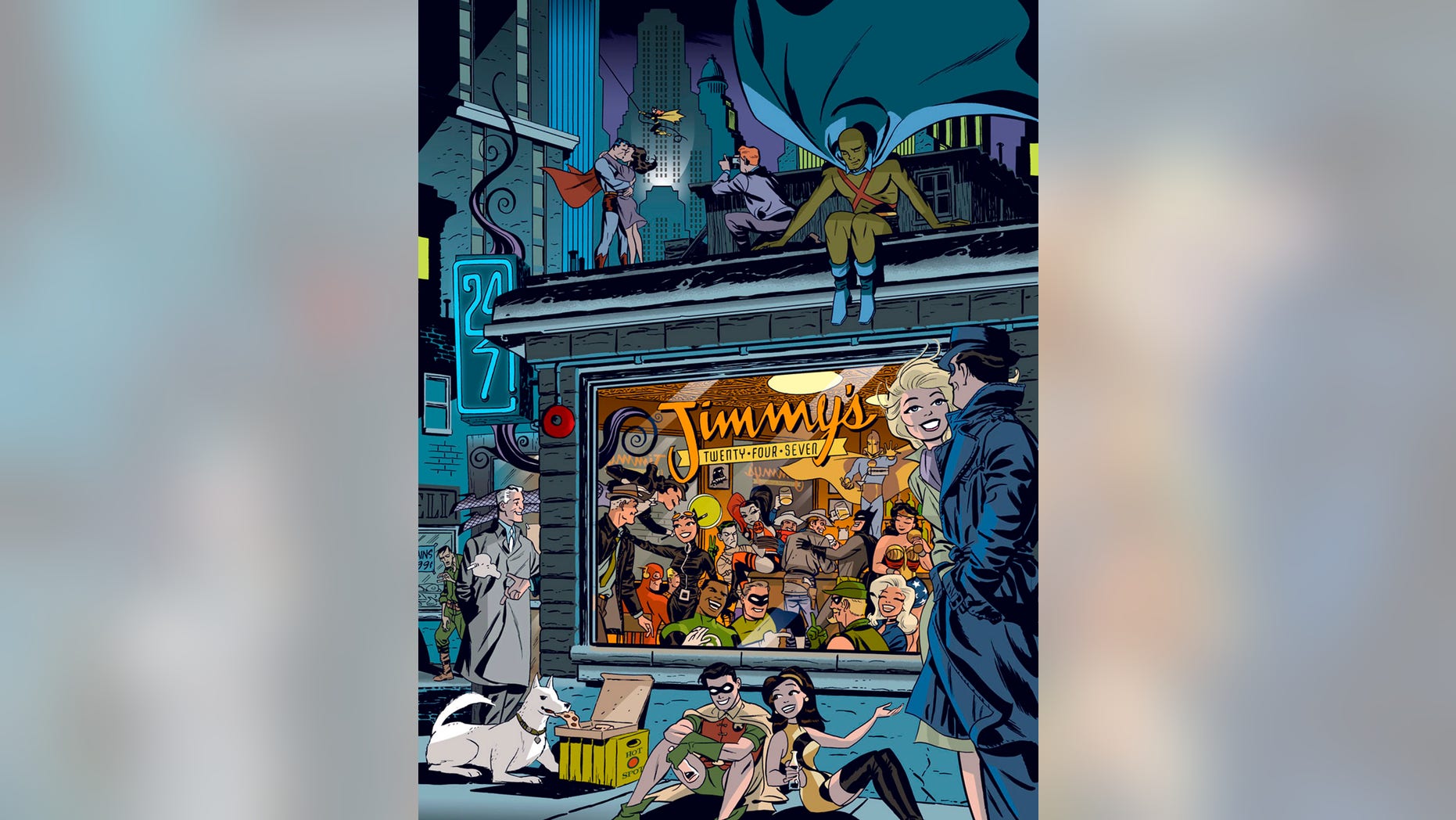 Comic book art by Darwyn Cooke.