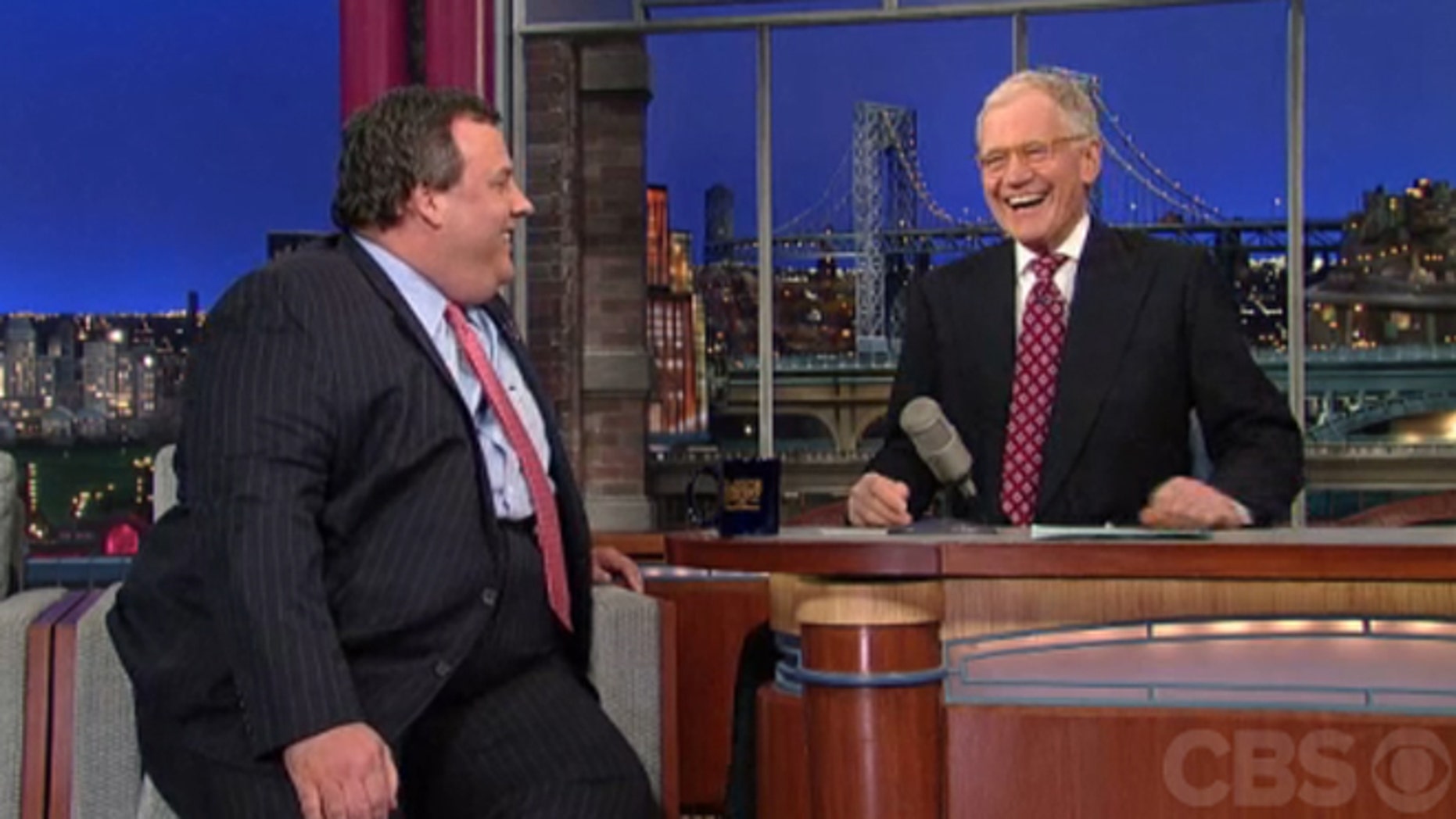 Gov. Chris Christie tells David Letterman fat jokes don't bother him ...