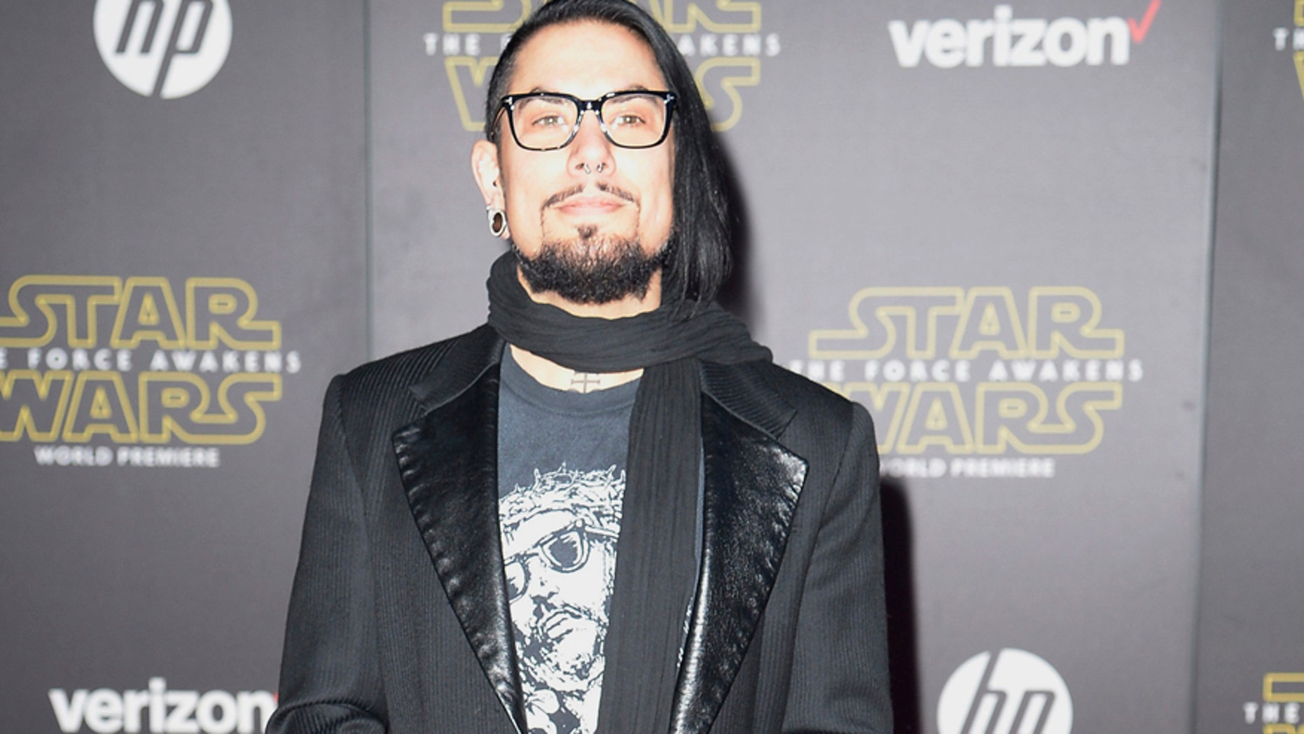 Musician Dave Navarro arrives at the premiere of "Star Wars: The Force Awakens" in Hollywood, California December 14, 2015. REUTERS/Kevork Djansezian - RTX1YPH5