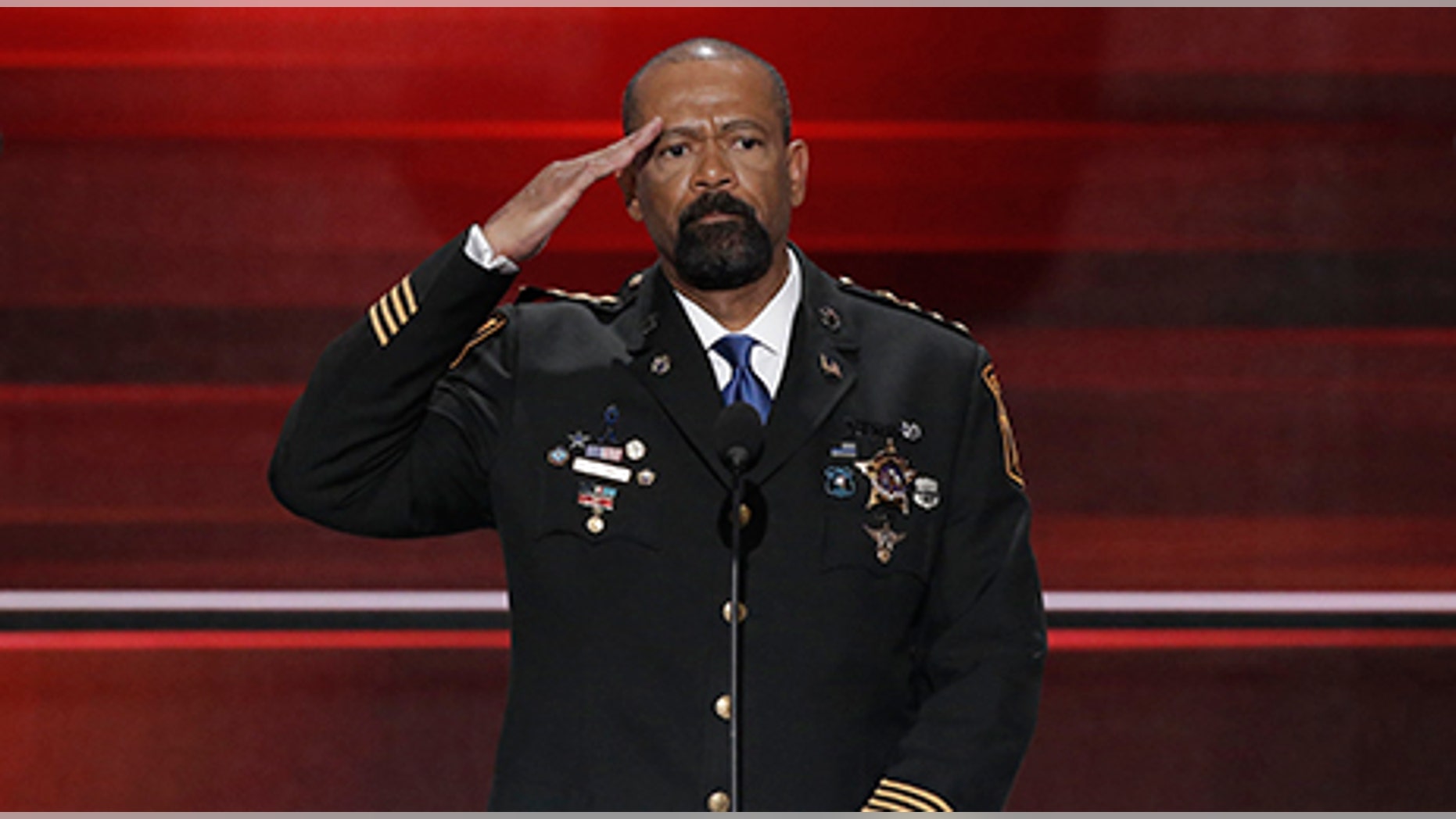 David Clarke at the Republican National Convention in 2016.