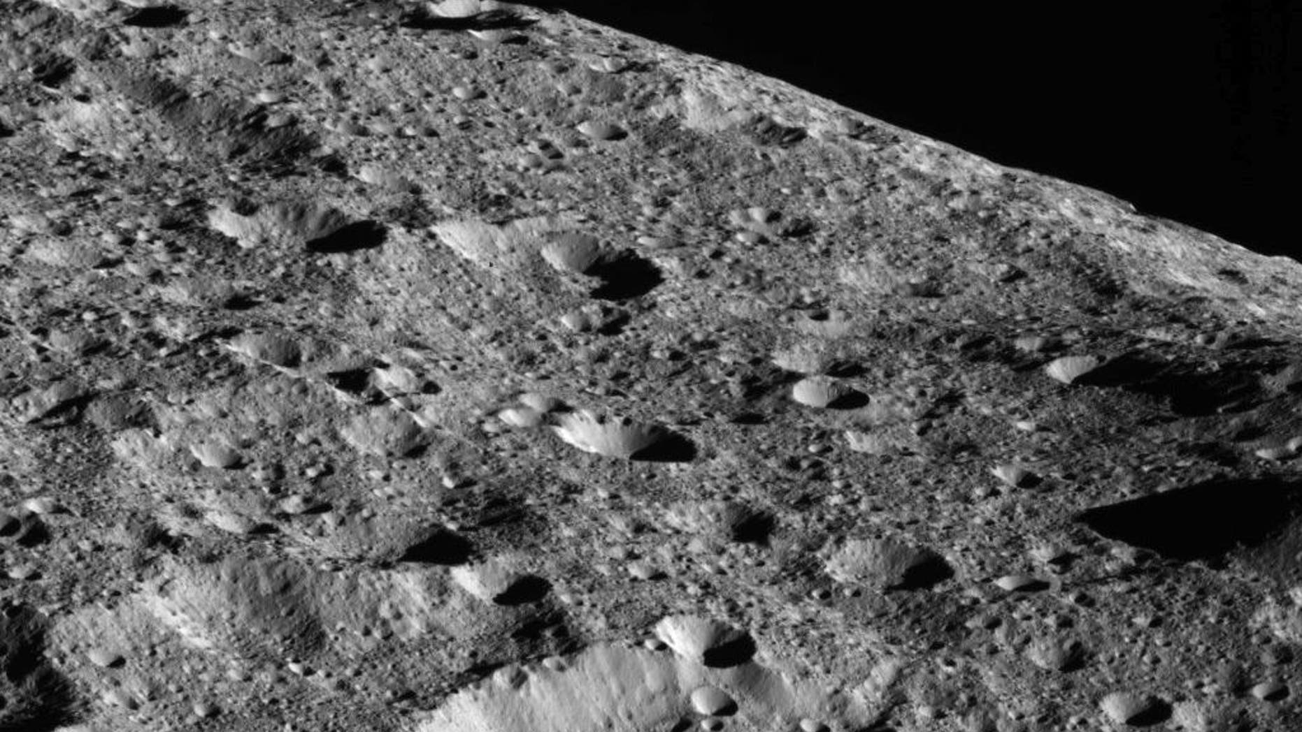 NASA's Dawn spacecraft captured this photo of Ceres on May 16, 2018, as it approached its lowest orbit ever of the dwarf planet in the asteroid belt. At the time of this photo, Dawn was about 270 miles (440 kilometers) from Ceres.